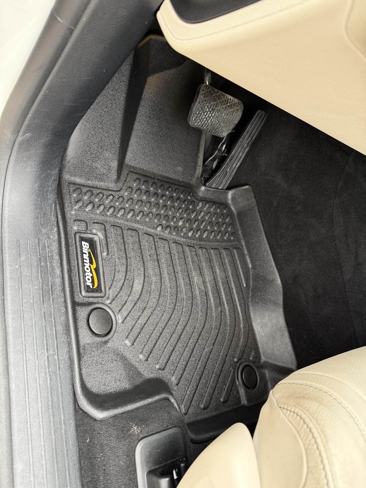 Binmotor-for Toyota Highlander 2020-2024 2025 Custom Fit Floor Mats and Cargo Liner Set, 3 Rows with Cargo Mat Set,TPE Rubber Liners for Toyota Highlander Accessories Mats Trunk Mat-Black customer photo 1