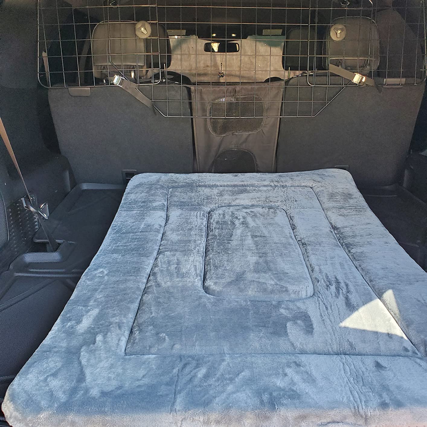 Elsetyler Custom Fit for Cargo Mat 2022-2024 2025 2026 Nissan Pathfinder - Black TPE All Weather Waterproof Rear Cargo Liner Rear Trunk Liner Back Seat Cover Protector(Trunk Mats with Backrest Mat) customer photo 2