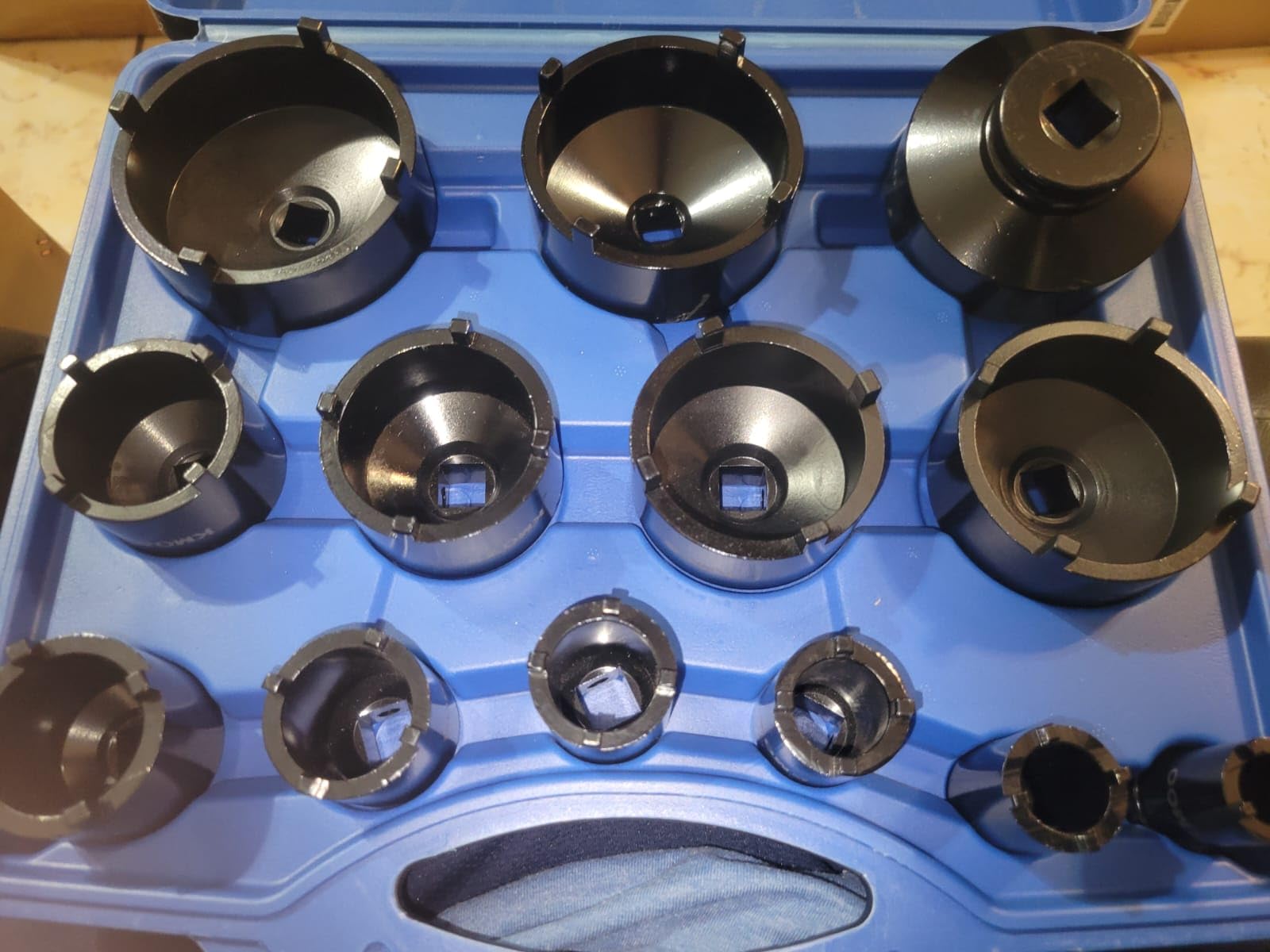 13pc Spindle Nuts Socket Kit Ball Joints Axle Locknut Remove Install Locking Hub Socket for KM Groove Nuts, 4 Teeth Exterior with 1/2'' 21.5mm 25mm 30mm 32.5mm 36mm 43mm 48.5mm 57mm 62.5mm 69mm 76mm customer photo 1