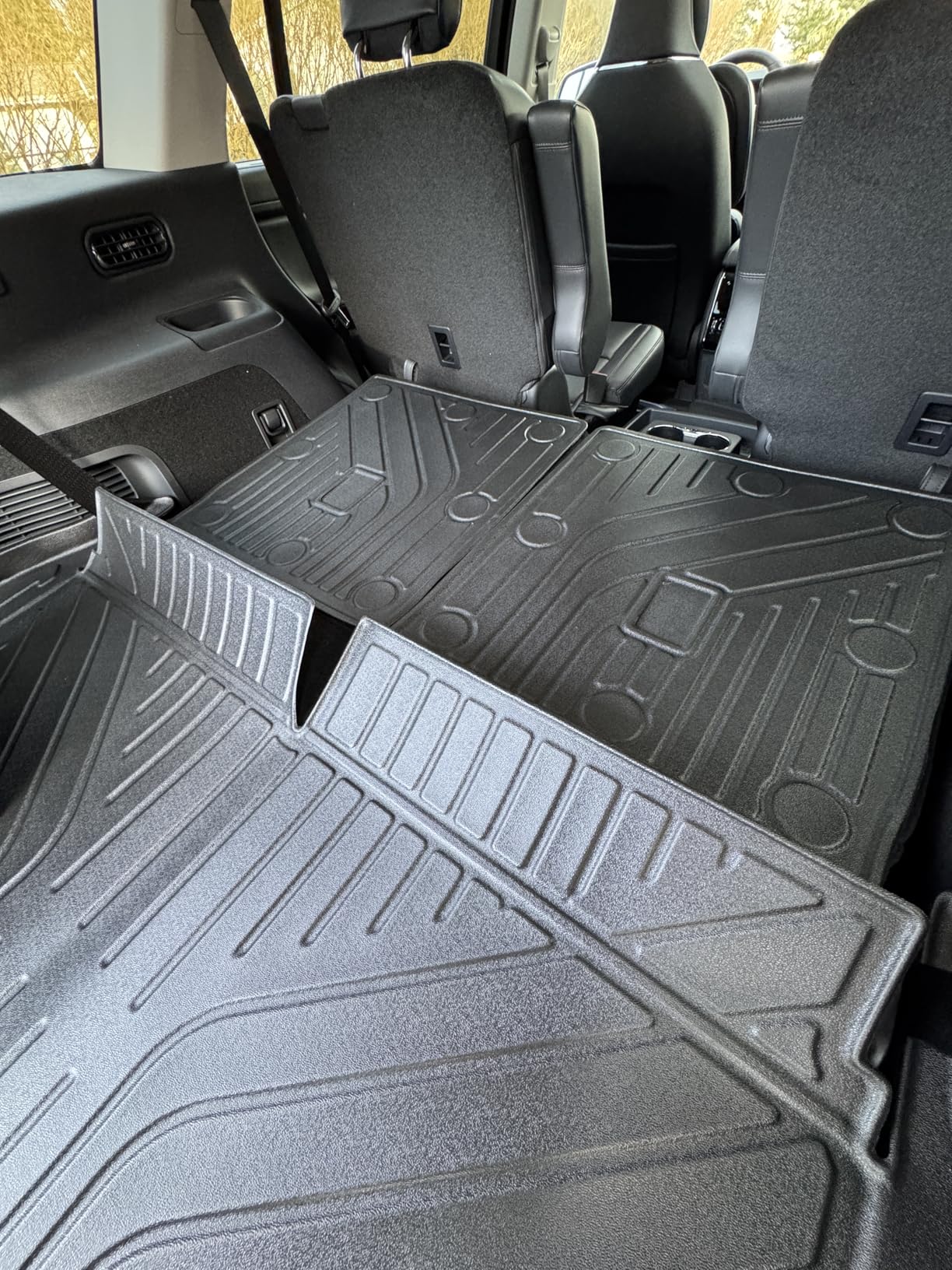 Cargo Liner Compatible with 2020-2025 2026 Lincoln Aviator Trunk Mat Cargo Mat Back Seat Cover Protector (Backrest Mats+Trunk Mat) customer photo 2