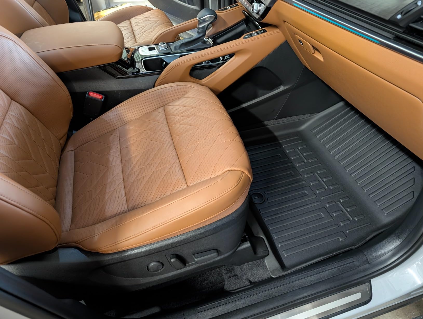 Floor Mats Cargo Mat with Backrest Mats for 2020-2025 Kia Telluride 7/8 Passenger Car Mats Accessories, All Weather TPE Protectors Cargo Liner Seat Back Covers(Floor Mats+2-in-1 Cargo Mat) customer photo 2