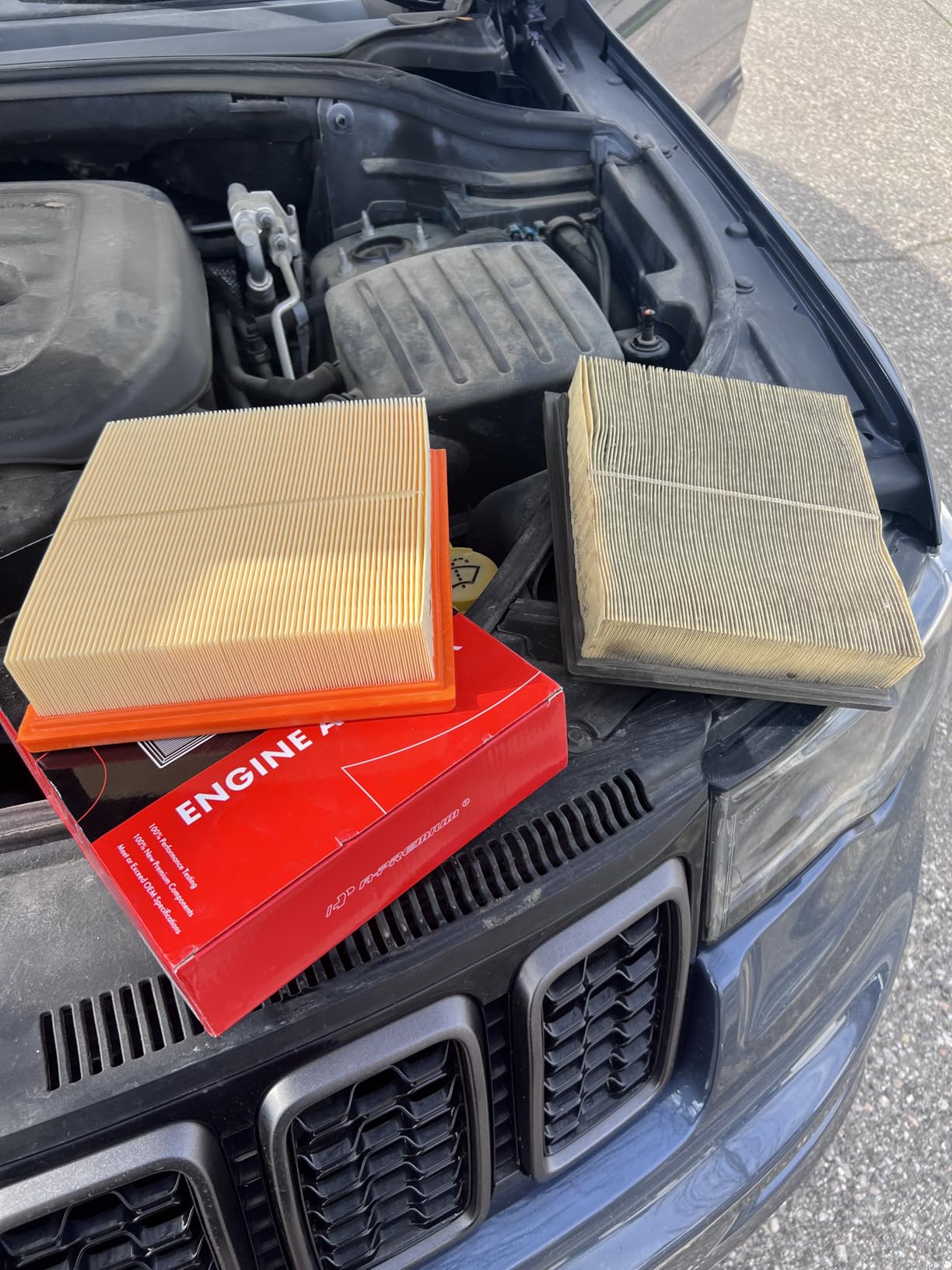 A-Premium High-performance, Pre-oiled Engine Air Filter Compatible with Jeep, Toyota, Lexus & Dodge - 2011-2021 Grand Cherokee, 2012-2017 Camry, Tacoma, Highlander, Sienna, RX350, Durango, ES350 customer photo 1