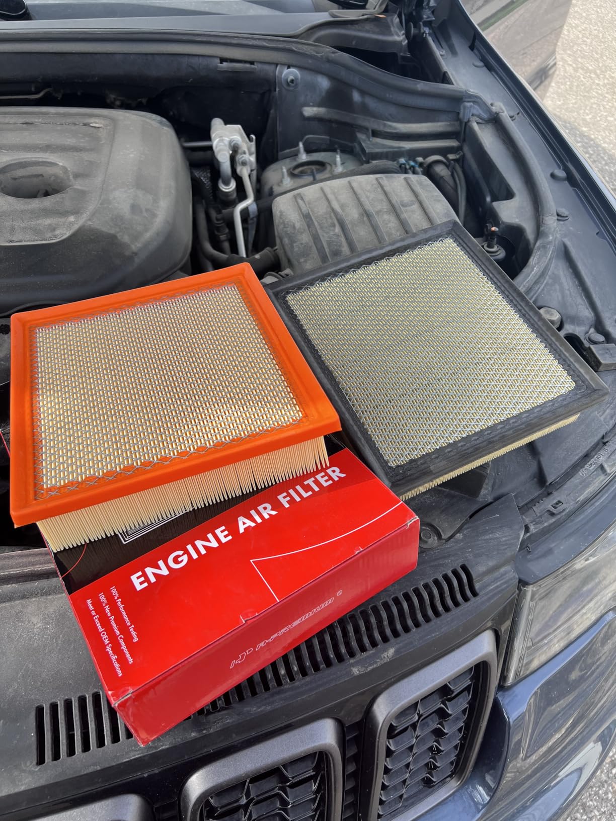 A-Premium High-performance, Pre-oiled Engine Air Filter Compatible with Jeep, Toyota, Lexus & Dodge - 2011-2021 Grand Cherokee, 2012-2017 Camry, Tacoma, Highlander, Sienna, RX350, Durango, ES350 customer photo 2