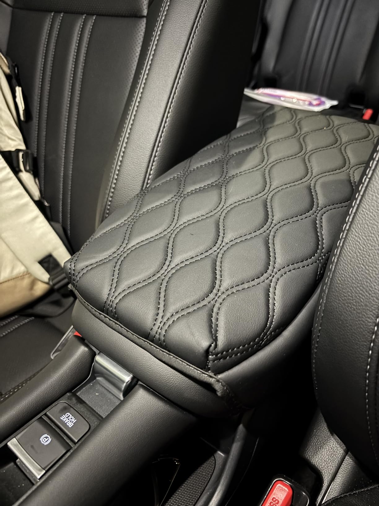 Autorder Center Console Cover for 2023-2025 2026 Honda HRV HR-V Accessories Armrest Cushion Cover Nappa Leather Middle Console Covers customer photo 1