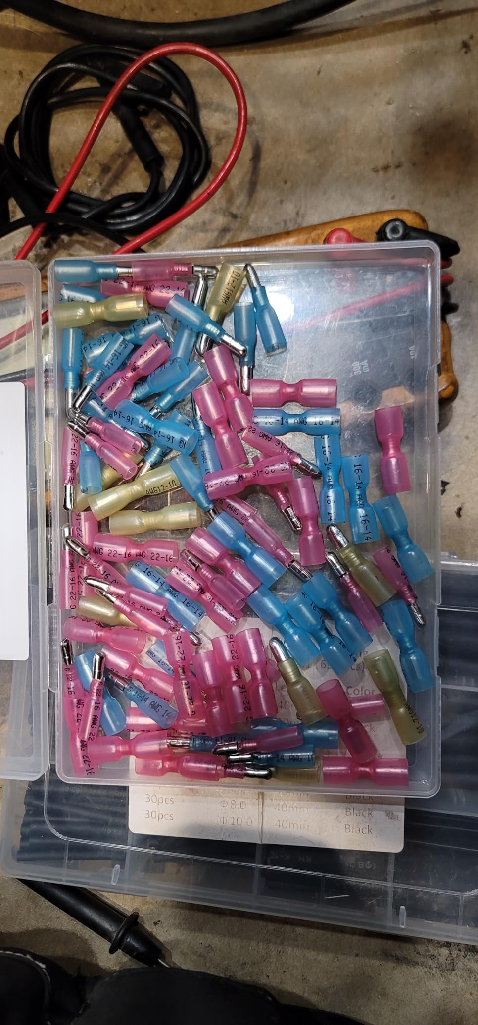 smseace 110PCS Heat Shrink Bullet Connectors Assortment Kit 22-10AWG Waterproof Bullet connectors Heat Shrink Female&Male Terminal for Automotive Boat Stereo Industrial Equipment customer photo 2