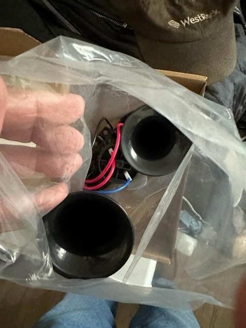 Electric Air Horn for Truck 150dB Super Loud Black Horns Dual Trumpet with Compressor for Any 12V Vehicles Trucks Motorcycle Pickup Trains Cars Boats (Black integrated Air Horn) customer photo 1