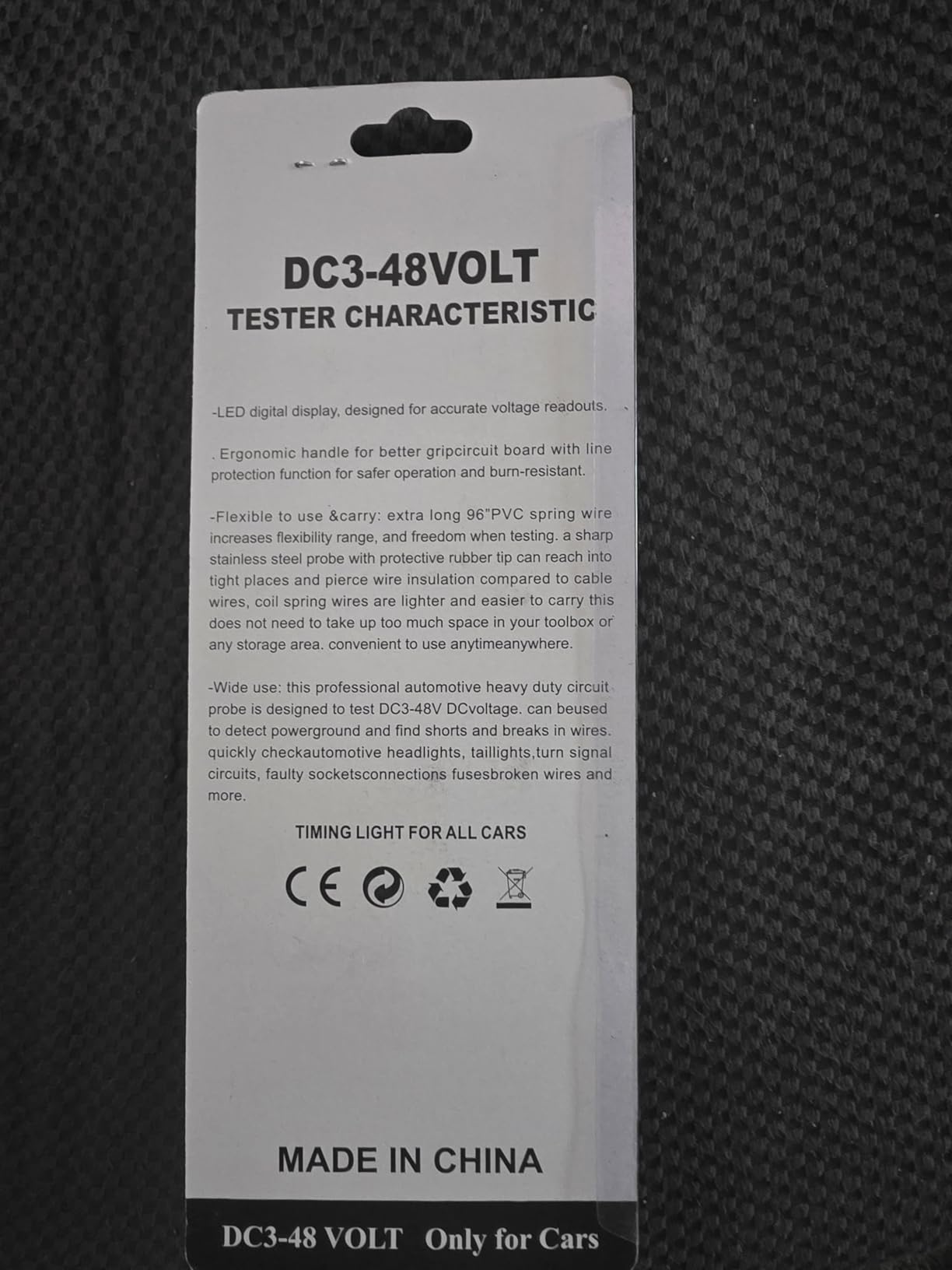 Automotive Test Light with 3-48V LED Digital Voltage Display, Auto Circuit Tester with Voltmeter & Dual Color Polarity Indicate, Electric Test Pen w/Stainless Probe for Car/Truck/SUV Checker customer photo 2