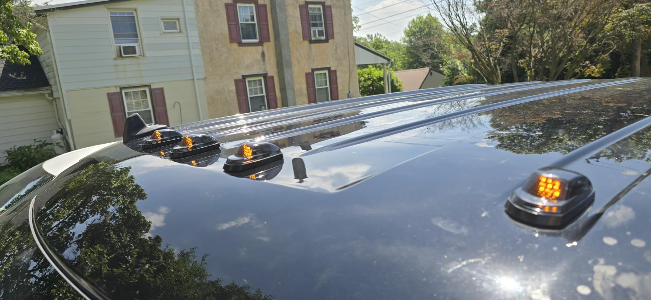 Nilight Cab Roof Marker Light 5 PCS Amber Teardrop Top Clearance Indicator Lights Waterproof Surface Mount Running Lamp for Heavy Duty Trucks Trailer Camper RV Tractor customer photo 2