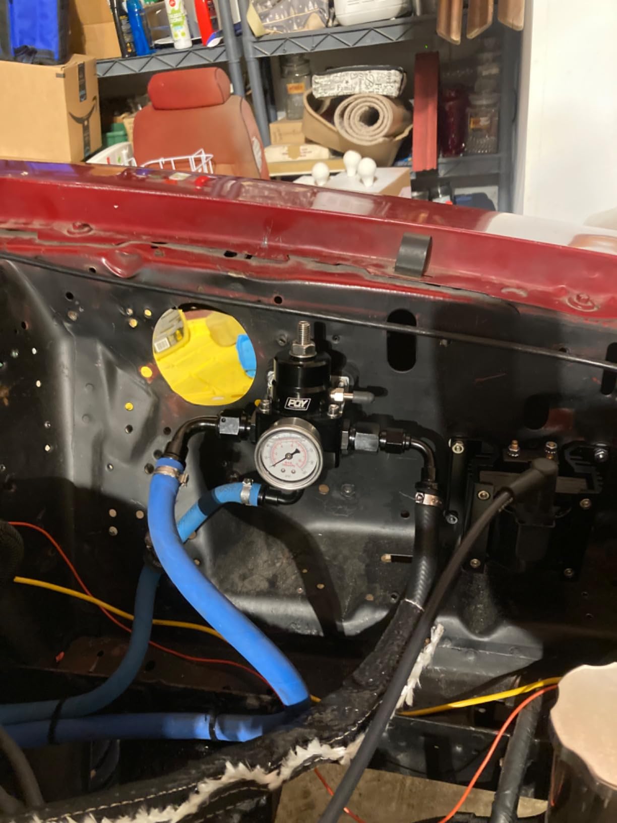 Adjustable EFI Fuel Pressure Regulator Kit 3-70PSI with AN8 Feed Port and AN6 Return Port (black) customer photo 2