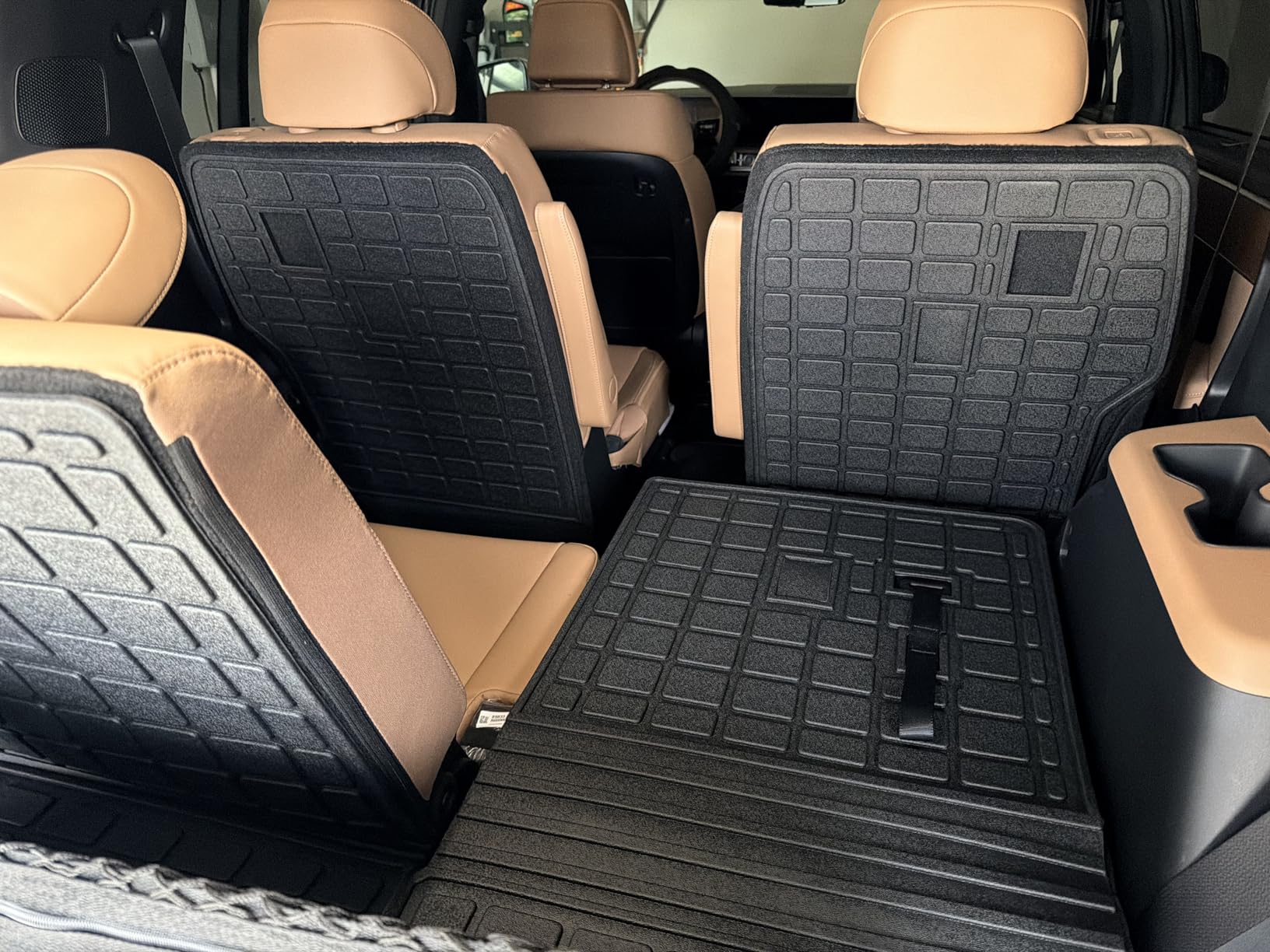 Rongtaod Cargo Mat Compatible with 2024 2025 2026 Hyundai Santa Fe Trunk Mat Cargo Mat Cargo Liner All Weather (Trunk Mat with Backrest Mat) customer photo 1