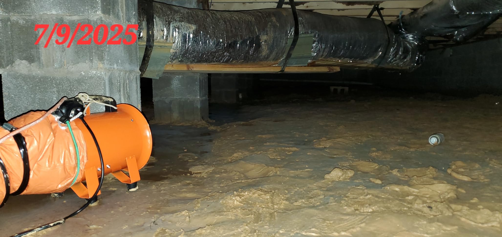 VEVOR Air Mover Blower Fan 12 Inch, 3198CFM 585W with 33ft Flexible Duct, Industrial Portable Ventilator Blower/Exhaust, Orange customer photo 2