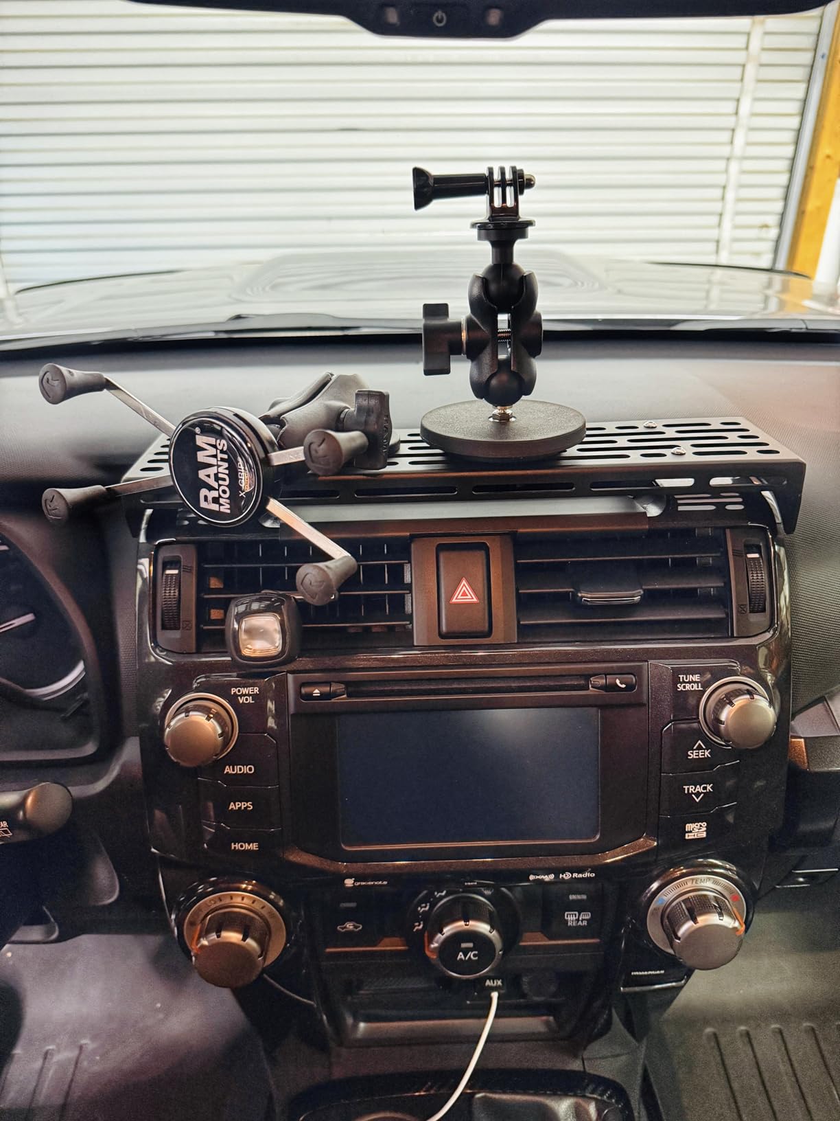 JWWY for 4runner Center Console Extension Holder Mount Dashboard Mounting Bracket Trim for 2010-2026 Toyota 4runner Interior Accessories, Alloy Black 2PCS customer photo 1