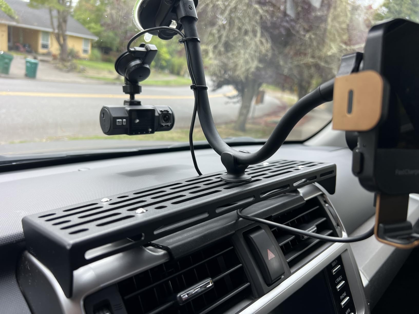 JWWY for 4runner Center Console Extension Holder Mount Dashboard Mounting Bracket Trim for 2010-2026 Toyota 4runner Interior Accessories, Alloy Black 2PCS customer photo 2