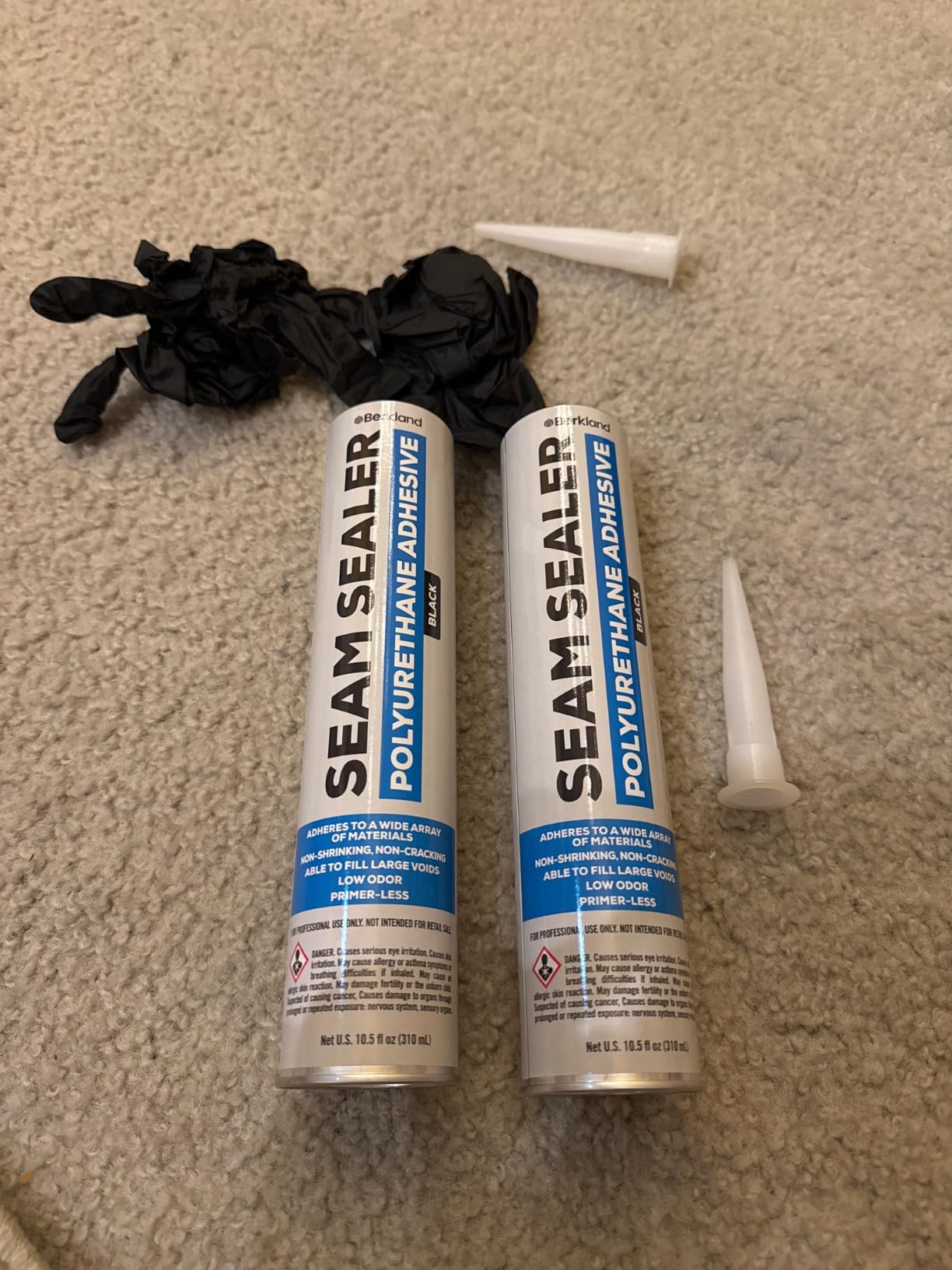[2-Pack] Black Polyurethane Seam Sealer Automotive Compound Kit - Durable & Flexible Auto Body Filler - Seam & Joint Compound for Bare, Primed or Painted Surfaces - Automotive Seam Sealer [Black] customer photo 2
