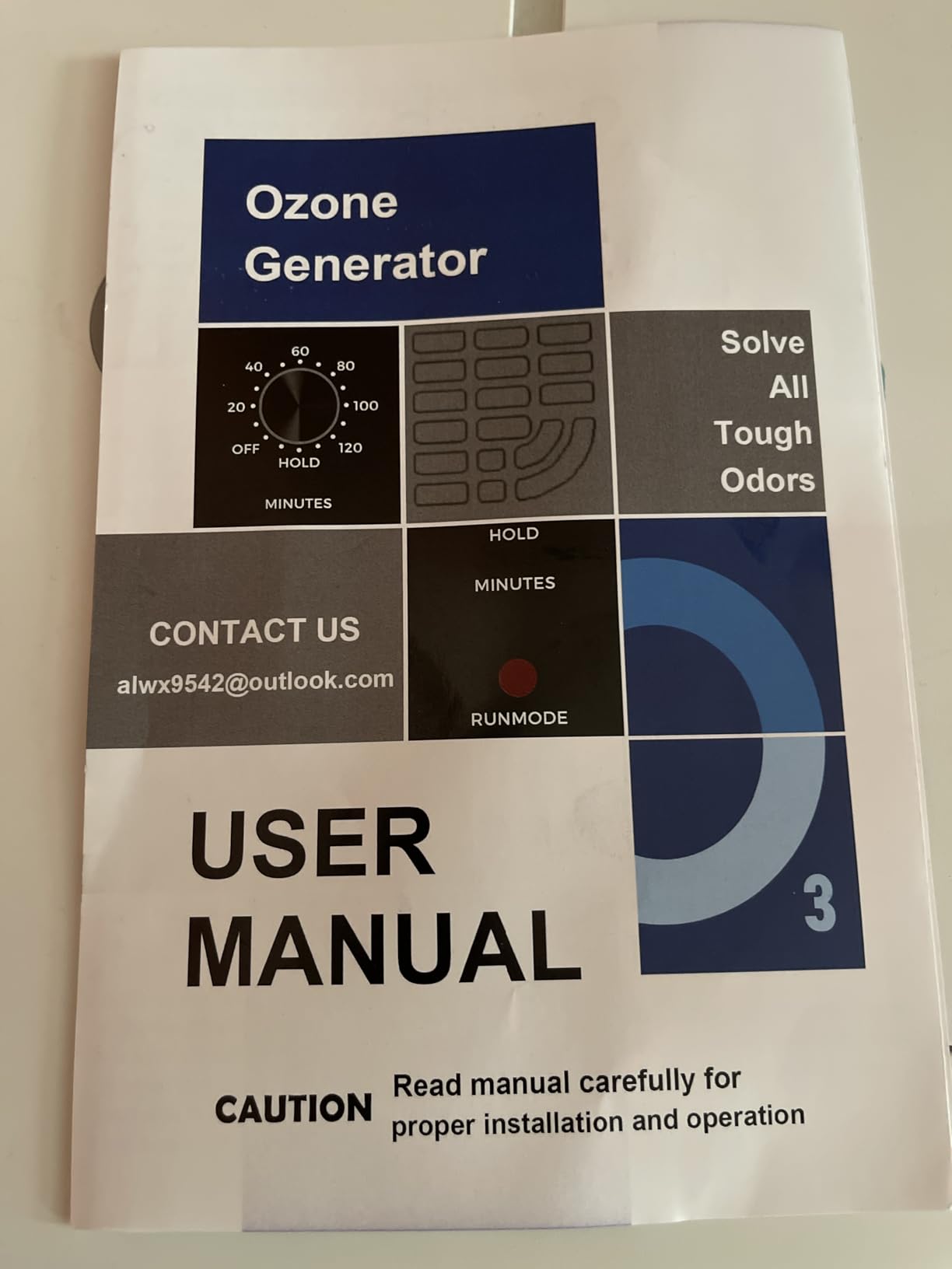 Ozone Generator 65,000mg/h,Commercial/Home Ozone Odor Eliminator, Portable High-capacity O3 Ion Deodorizer, Suitable for 4500 Square Feet of Cars, Pets, Kitchens, Smoke-filled Spaces(Black) customer photo 2