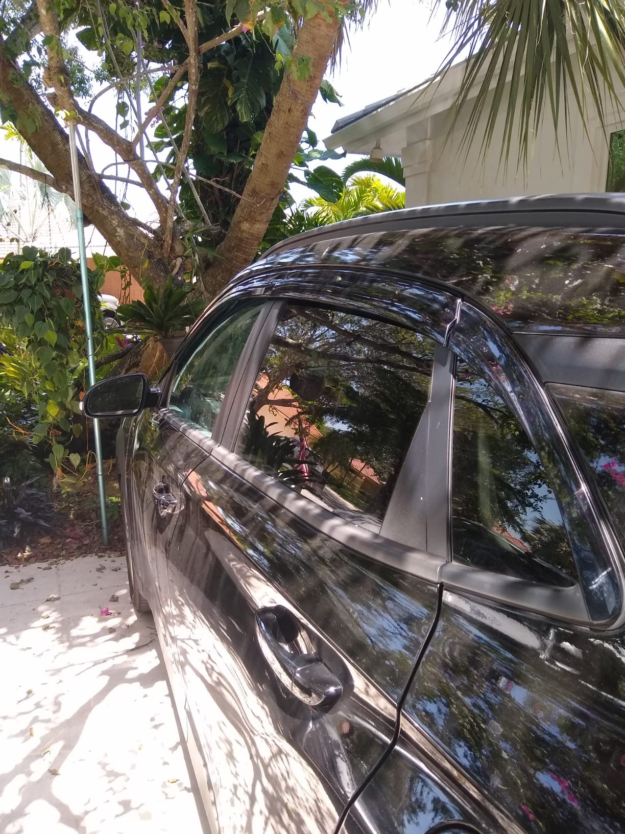 AUTOCLOVER Tape-On Rain Guards Window Visors 6 Pcs Set for Hyundai The All New Kona 2024 2025 2026 / Window Deflectors, Out-Channel Vent Shades (Smoked) customer photo 2