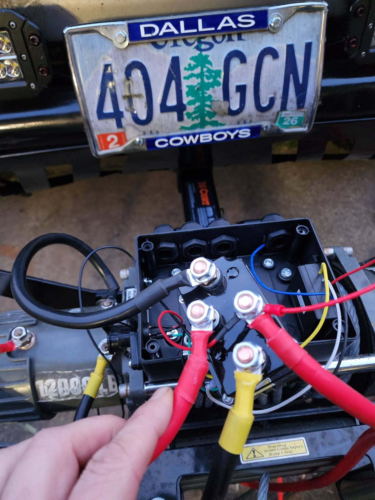 12V 500A Winch Solenoid Contactor Relay with Contactor Box and Twin Remote Control, 12v 500a Winch Solenoid Contactor Relay for 8000-17000lbs ATV UTV Truck Jeep Winches customer photo 1