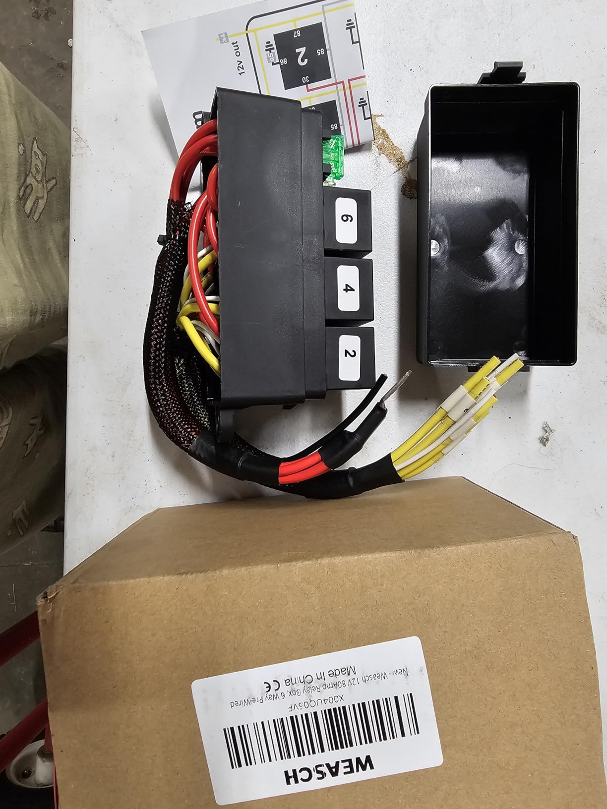 12V Pre-Wired Fuse Relay Box, 2 Relays and 6 ATC/ATO Blade Fuses, 4-Pin 80A Relay Block and Kit, for Cars Truck Jeep customer photo 2