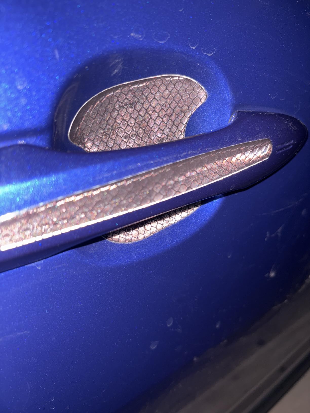 8PCS Car Door Protector with Reflective Design, Stylish Honeycomb Car Door Handle Protector for Anti-Scratch Protection, Universal Cars Doors Handle Scratch Protectors for Cars, SUVs customer photo 1