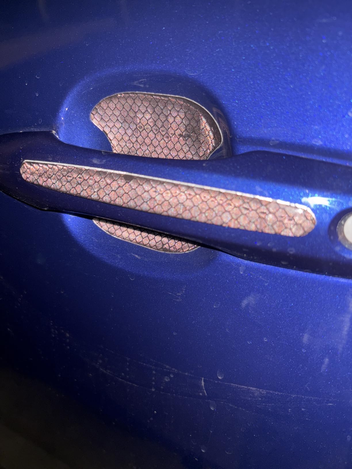 8PCS Car Door Protector with Reflective Design, Stylish Honeycomb Car Door Handle Protector for Anti-Scratch Protection, Universal Cars Doors Handle Scratch Protectors for Cars, SUVs customer photo 2