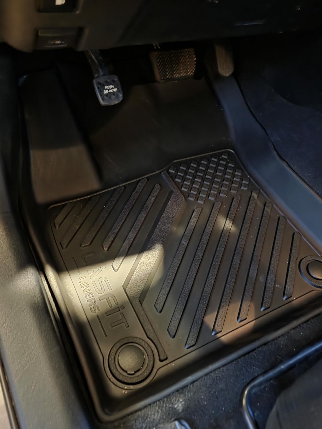 LASFIT Floor Mats for Toyota Highlander 2019-2014(Not for Hybrid), All Weather TPE Cargo Mats Floor Liner for Highlander LE/Limited/SE/XLE, Black(Not fit 2nd Row Bench Seating). customer photo 1