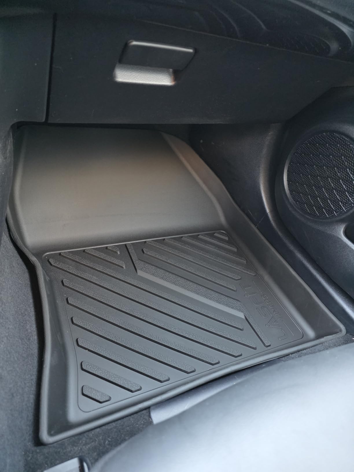 LASFIT Floor Mats for Toyota Highlander 2019-2014(Not for Hybrid), All Weather TPE Cargo Mats Floor Liner for Highlander LE/Limited/SE/XLE, Black(Not fit 2nd Row Bench Seating). customer photo 2
