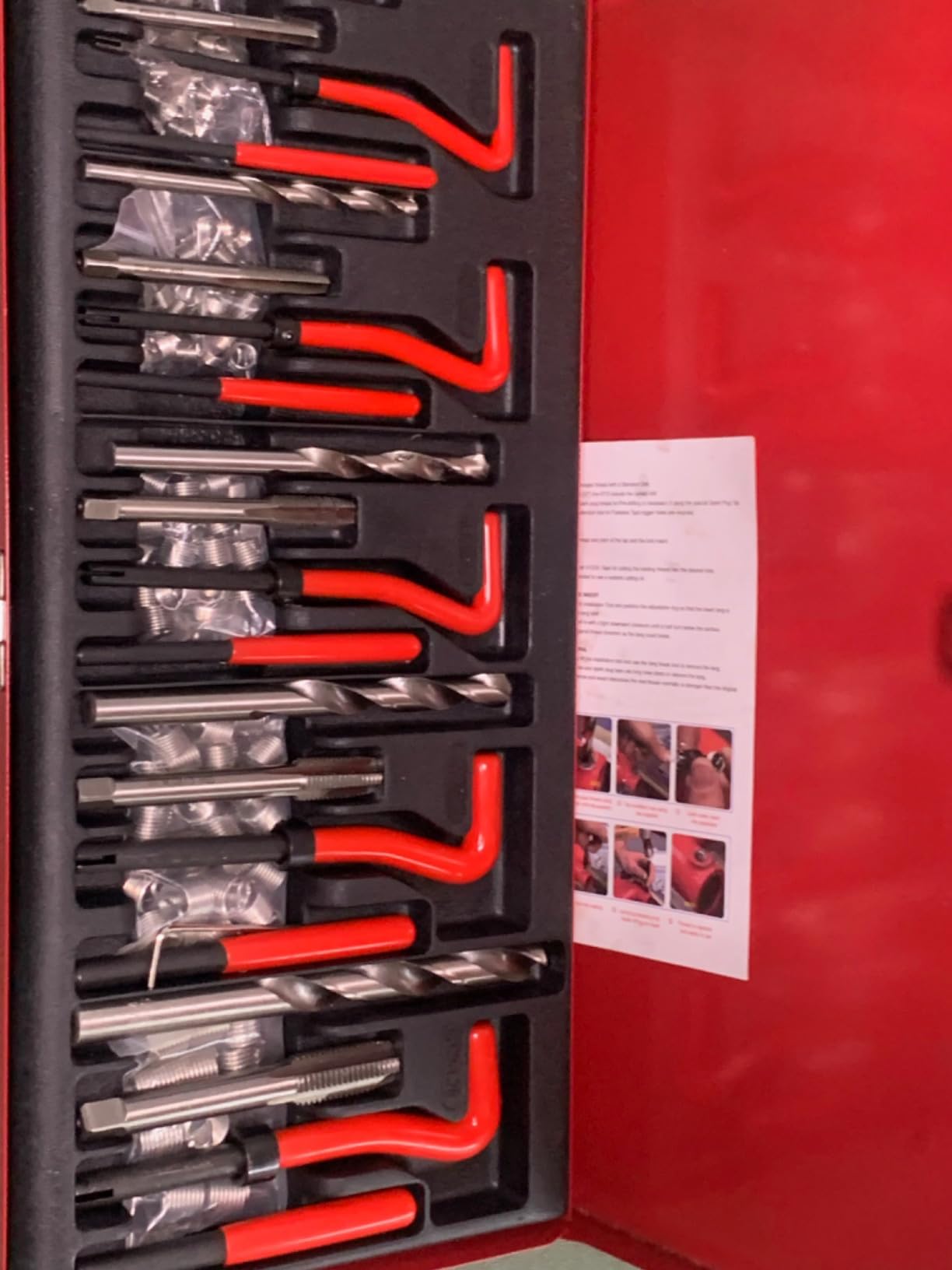 Premium 131-Piece Metric Helicoil Thread Repair Kit, Comprehensive HSS Drills, Inserts, Taps, and Tools for M5, M6, M8, M10, M12, Ideal for Automotive and Engine Repairs customer photo 2