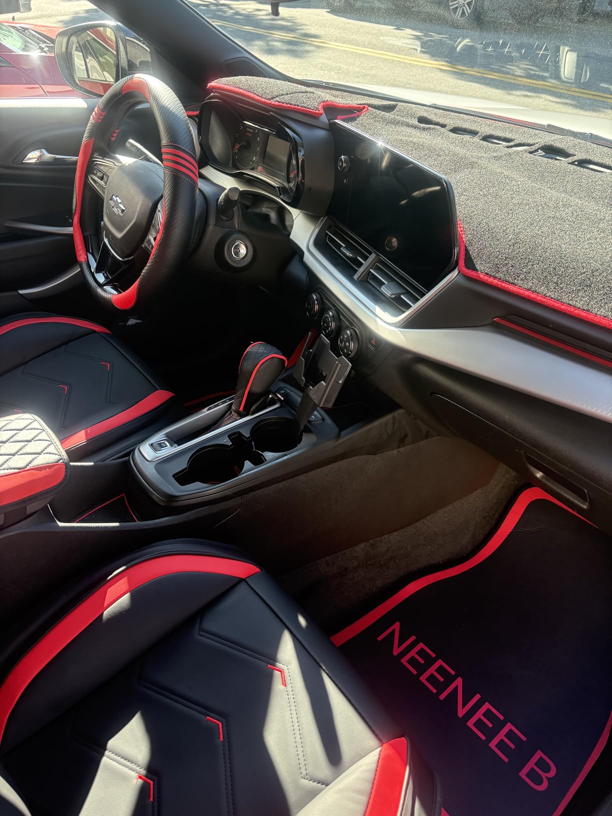FREESOO Black Car Seat Covers Full Set - Faux Nappa Leather Seat Covers for Cars, Ultra Breathable Waterproof Front Seats Protector with Lumbar Support, Universal Fit for Automotive Sedan SUVs Pickups customer photo 1