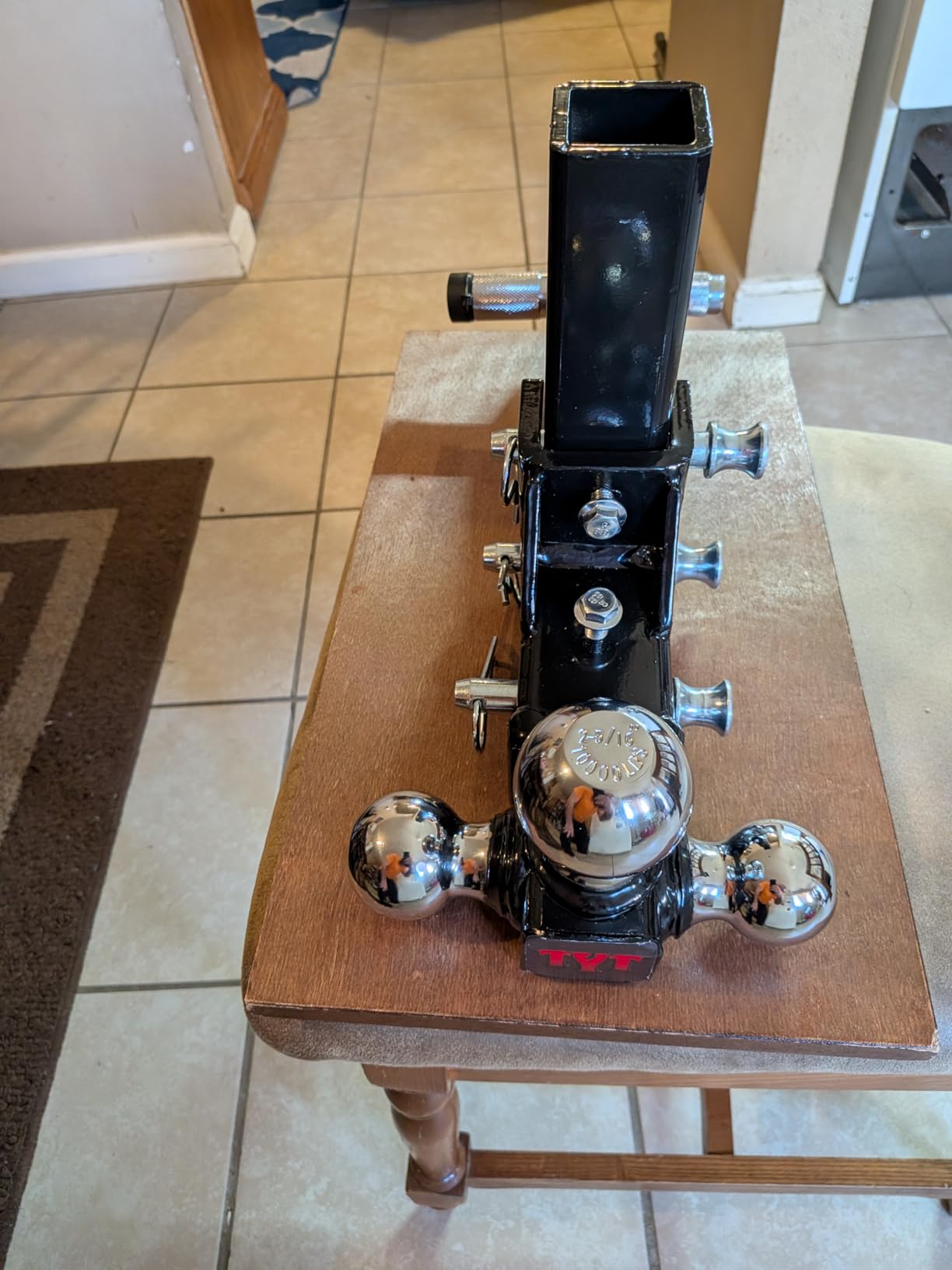 TYT Adjustable Tri-Ball Trailer Hitch for 2 inch Receiver, 5