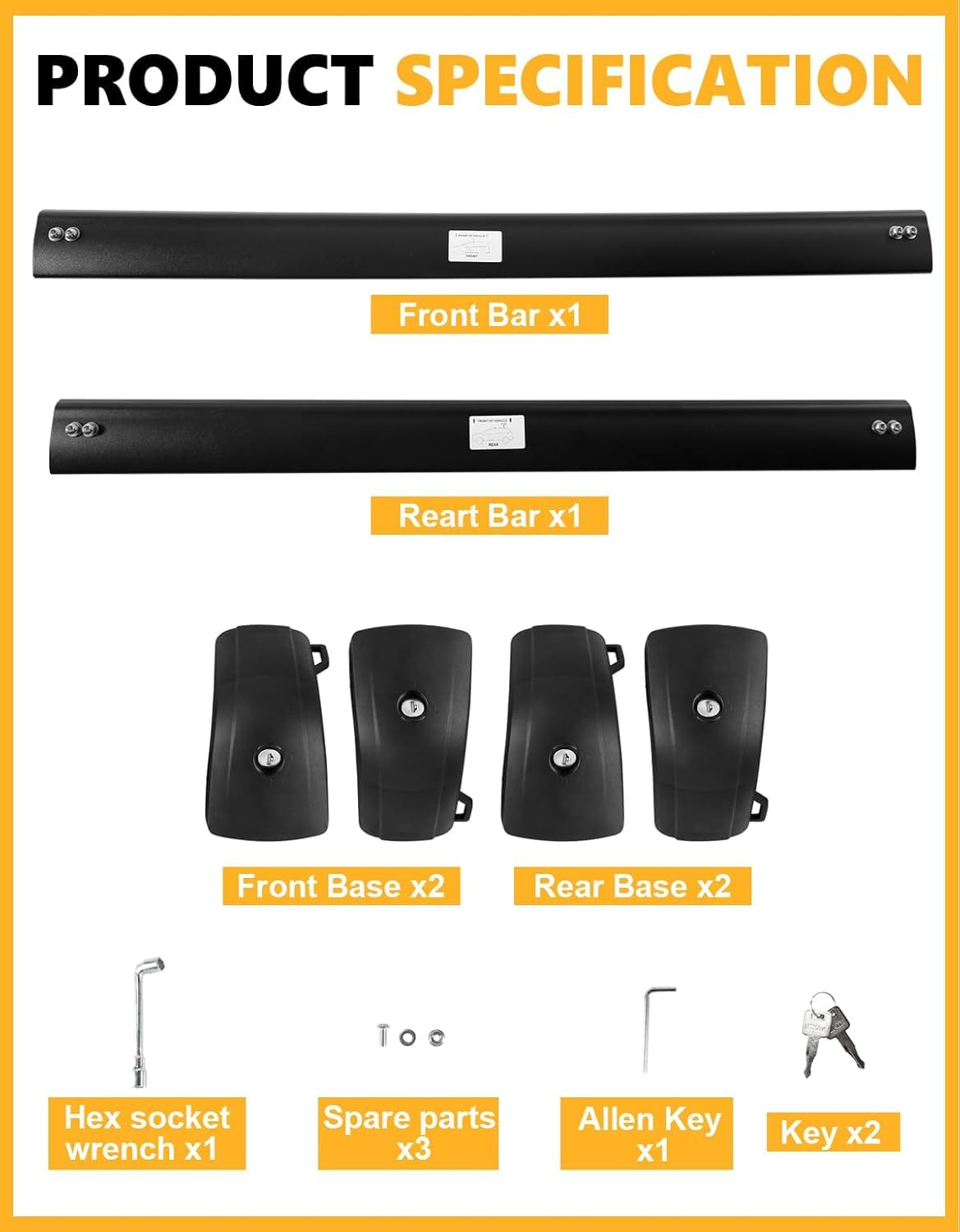 Tuyoung Lockable 220lbs Roof Rack Cross Bars Compatible with BMW X3 G01 2018-2026 (Not for G45), Heavy Duty Aluminum Roof Rails Crossbars Rooftop Cargo Carrier Luggage SUV Accessories customer photo 1