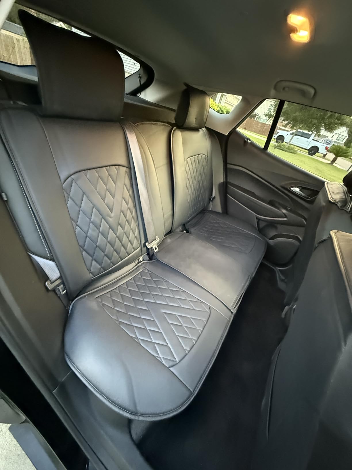 Car Seat Covers Fit for Hyundai Palisade 2020-2026 - Waterproof Leather Seat Covers - Compatible Airbag with Lumbar Support(2 Front Seat Covers, Black) customer photo 2