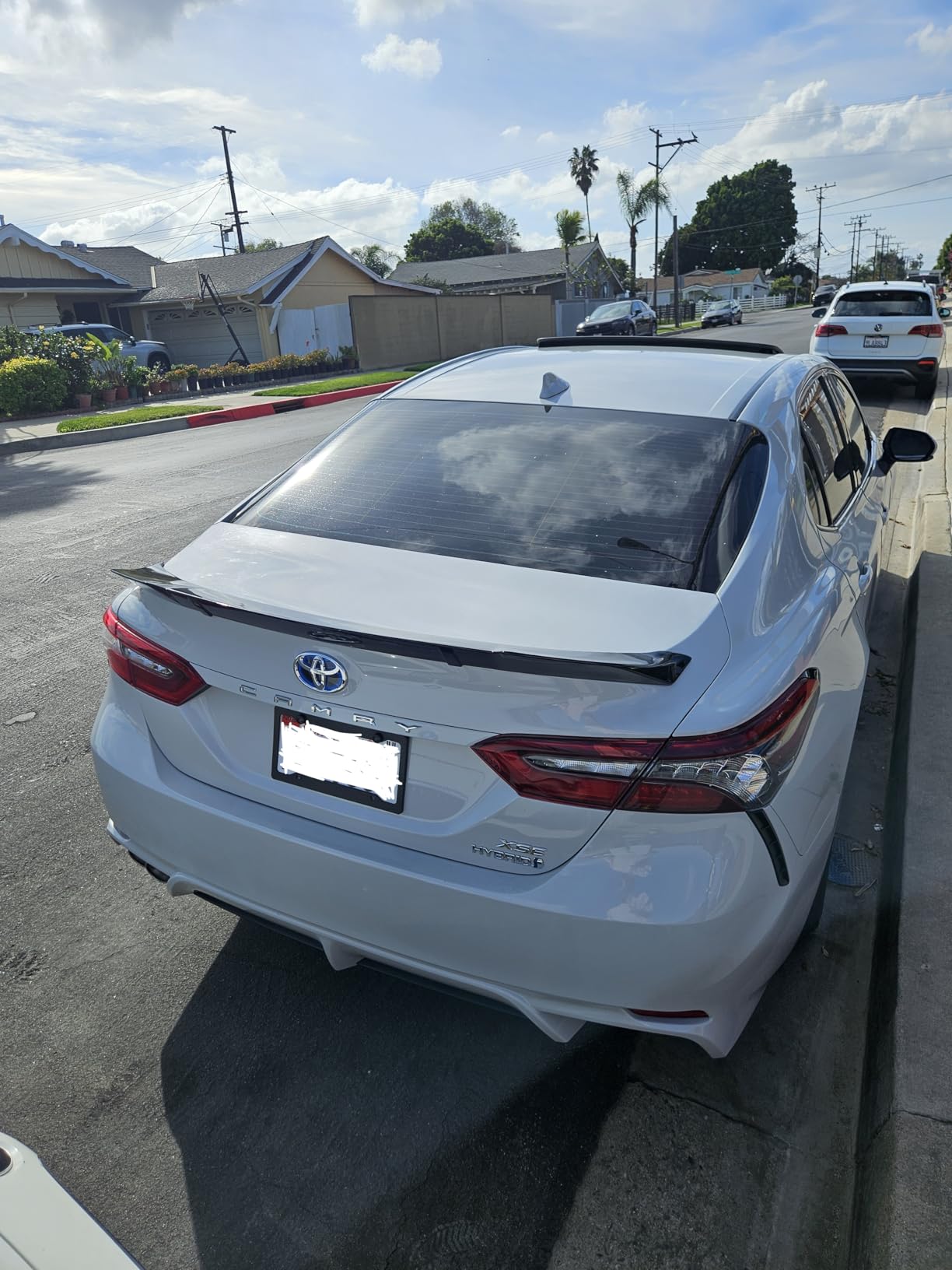 Rear Spoiler Compatible with 2018-2024 Toyota Camry SE XSE L LE XLE Hybrid, V2 Style Fits for 2018 2019 2020 2021 2022 2023 2024 Sedan, Trunk Duckbill High Kick Wing Lip Glossy Black customer photo 2