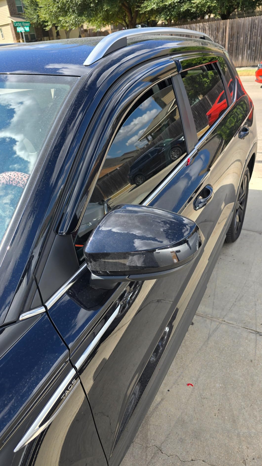 Fits for Volkswagen TAOS 2023 2024 2025 Acrylic 2 mm Thickened Safe Smoke Window Visor Set - Sun, Rain, and Vent Protection, 4-Pieces Tape-On Window Deflector Guard Kit customer photo 1