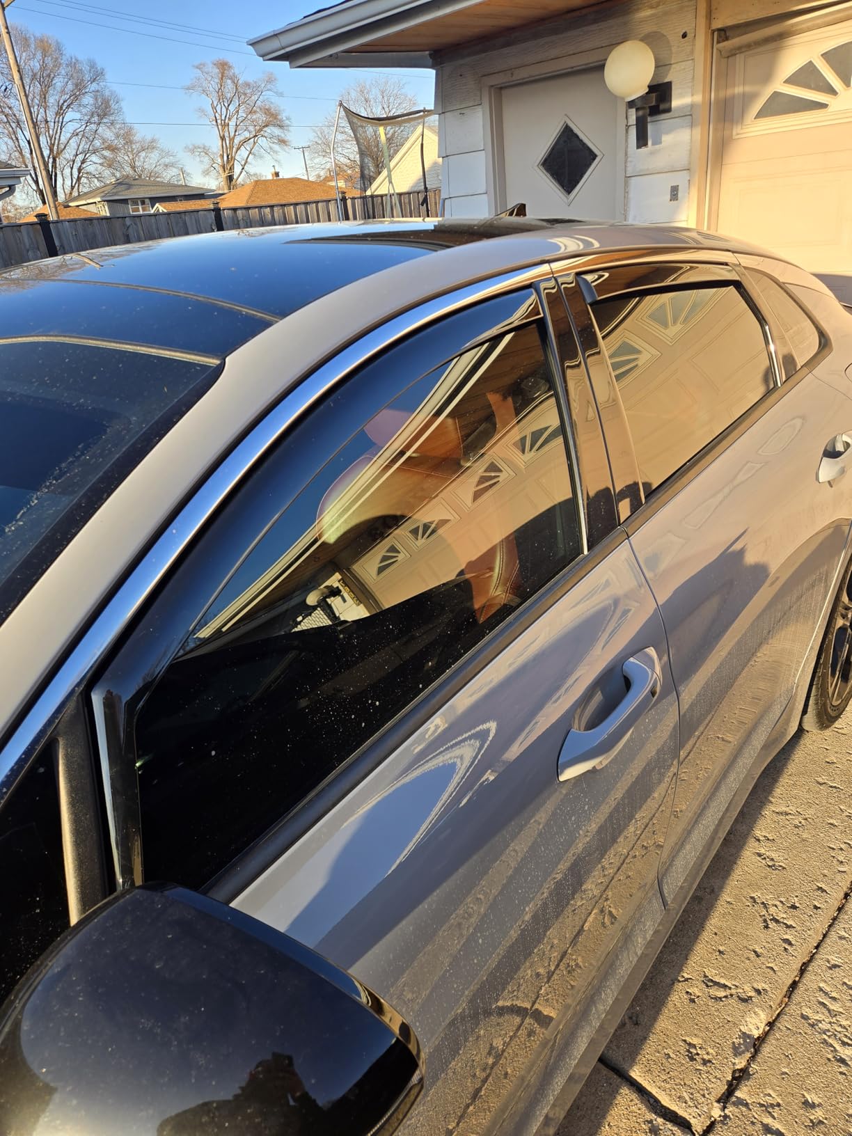 Extra Durable Window Deflectors in-Channel Window Visors Rain Guards Fit for Volkswagen (VW) Jetta 2019-2026, Sun Visors, Wind Vent for Shades, Exterior Car Accessories - 4pcs. AG0778 customer photo 1