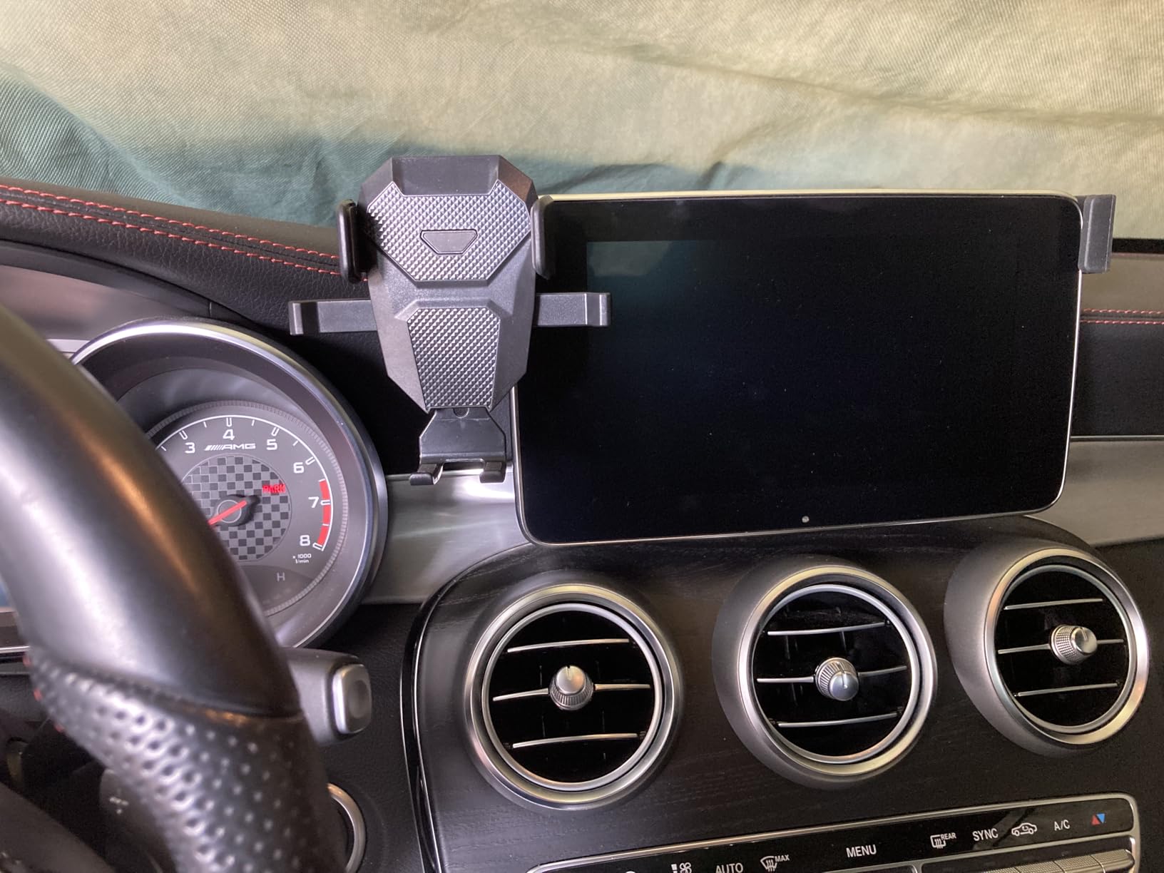 Sunsdrew Car Phone Holder for Volkswagen ID.4 2020-2025 Accessories,Adjustable GPS ID.4 Cell Phone Mount for 12-inch Screen,Hands-Free Ultra Stable Air Ven Phone Stand Anti-Shake customer photo 1