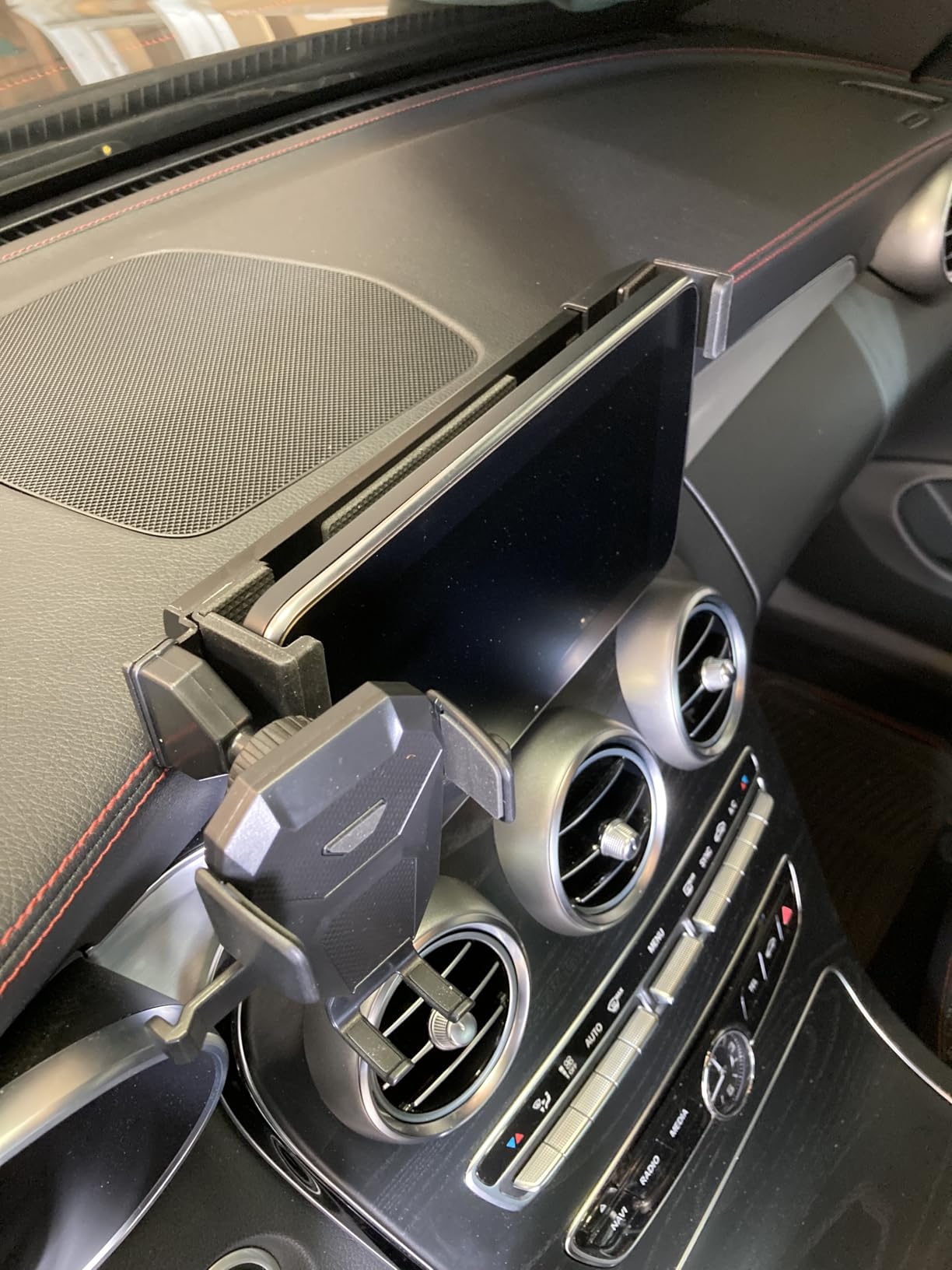 Sunsdrew Car Phone Holder for Volkswagen ID.4 2020-2025 Accessories,Adjustable GPS ID.4 Cell Phone Mount for 12-inch Screen,Hands-Free Ultra Stable Air Ven Phone Stand Anti-Shake customer photo 2