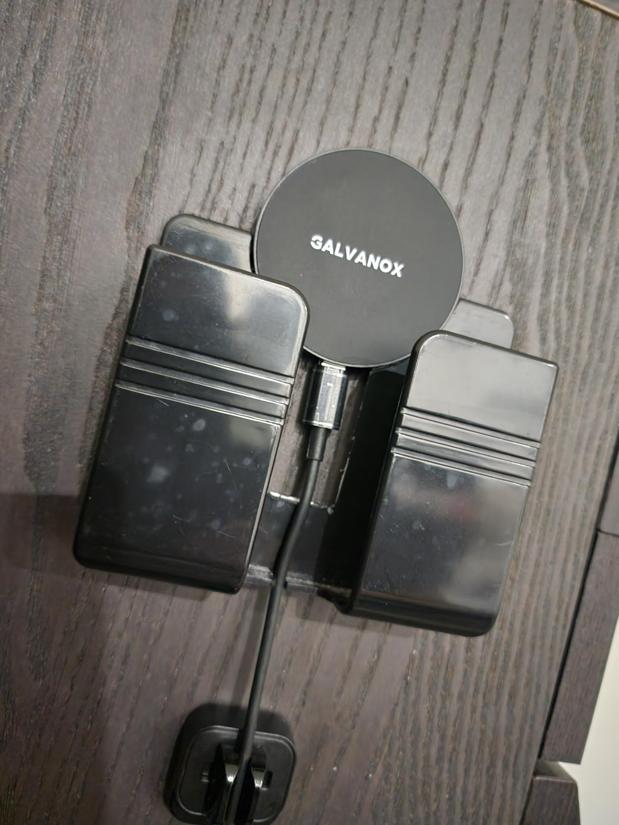 Galvanox Stick-On Magnetic Wireless Charger, Compatible with MagSafe (15W) iPhone Fast Charging, Low-Profile Pad with Removable USB-C customer photo 1
