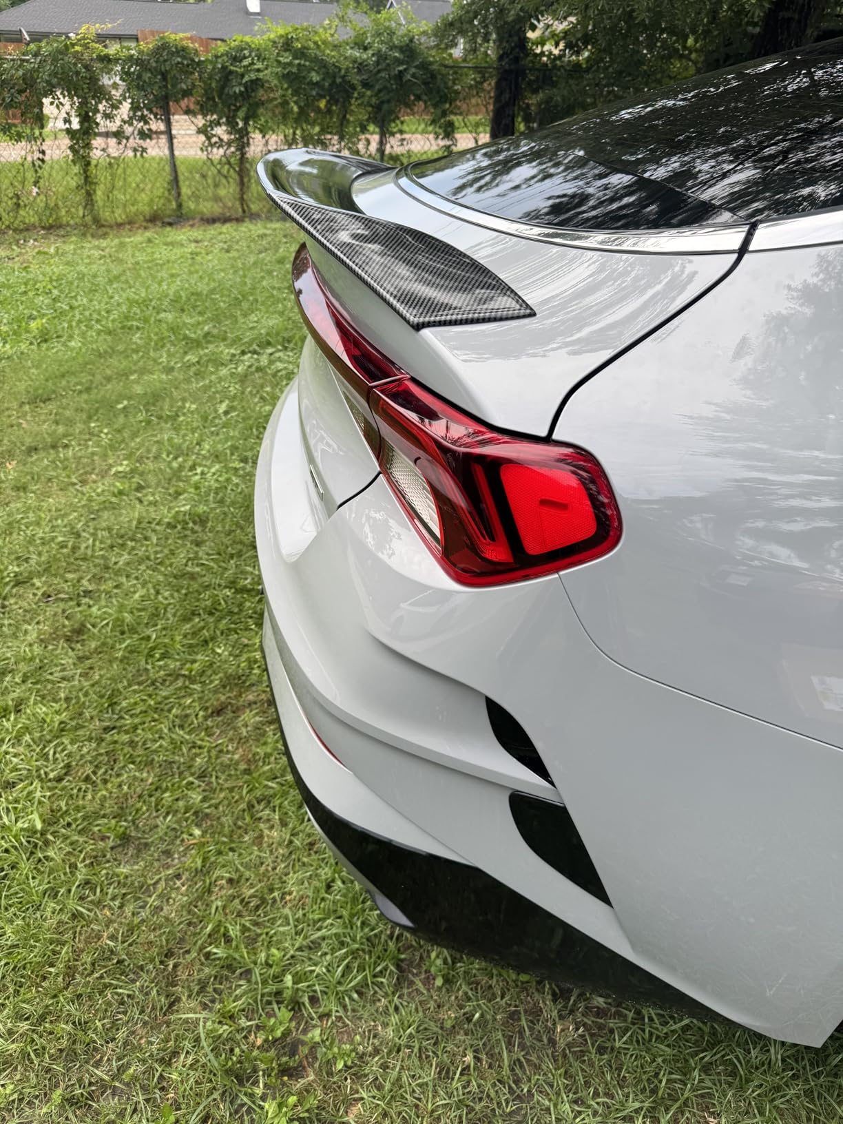 Carbon Fiber Look Trunk Spoiler Wing Compatible with 2021-2024 Kia K5 Sedan Rear Spoiler (RT Style) customer photo 1