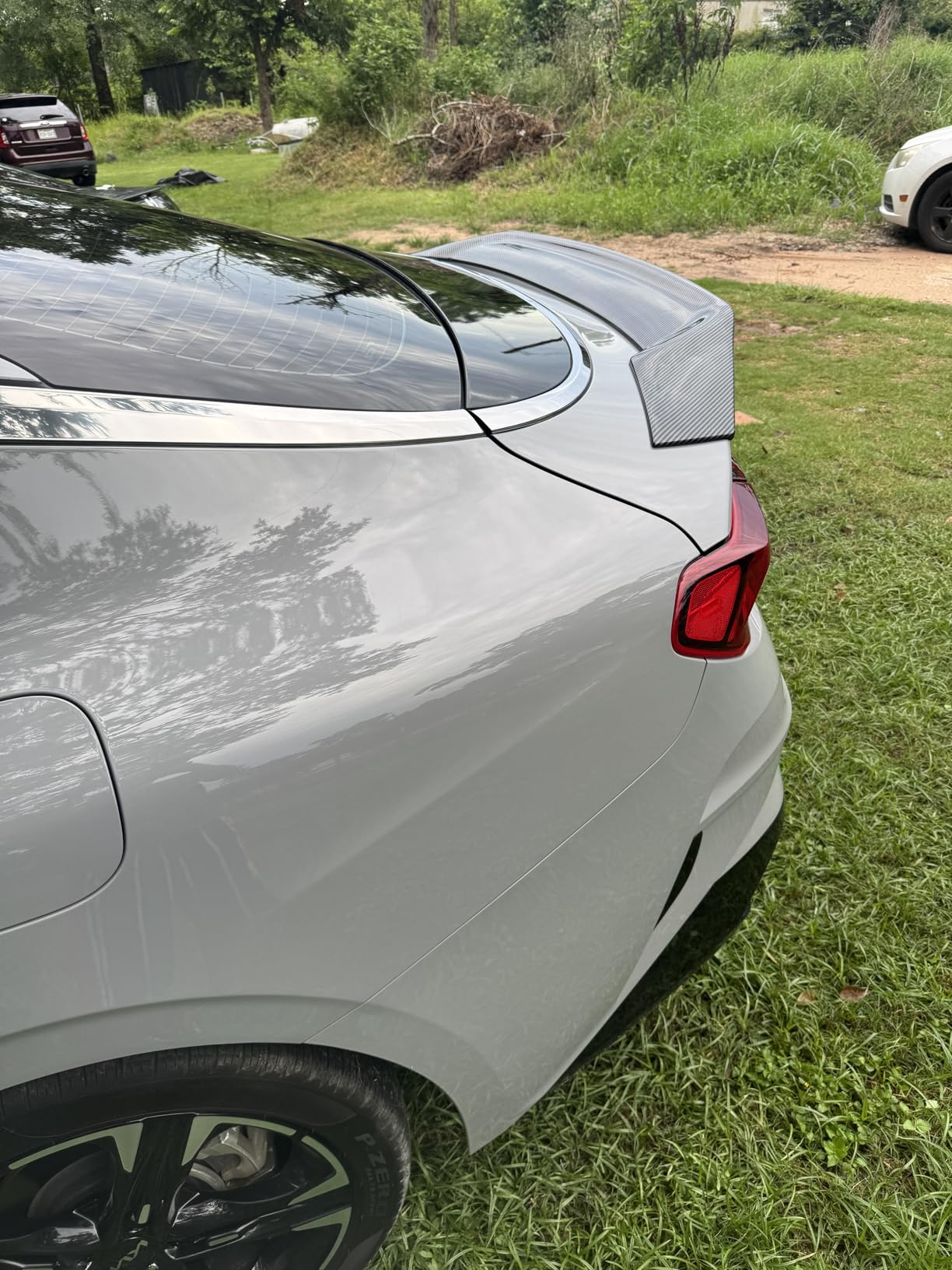 Carbon Fiber Look Trunk Spoiler Wing Compatible with 2021-2024 Kia K5 Sedan Rear Spoiler (RT Style) customer photo 2