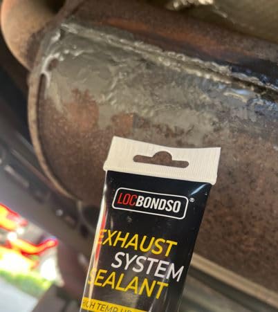 High Temp Exhaust Repair Kit, Muffler Repair Kit & Exhaust Sealant, Exhaust Leak Repair for Muffler, Tailpipe, Exhaust System, 5.3 oz. customer photo 1
