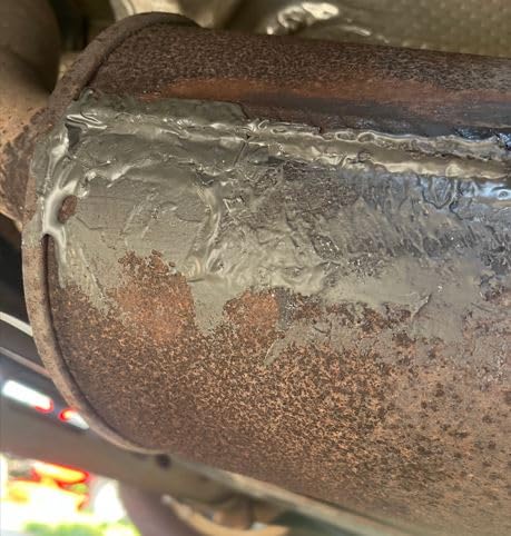 High Temp Exhaust Repair Kit, Muffler Repair Kit & Exhaust Sealant, Exhaust Leak Repair for Muffler, Tailpipe, Exhaust System, 5.3 oz. customer photo 2