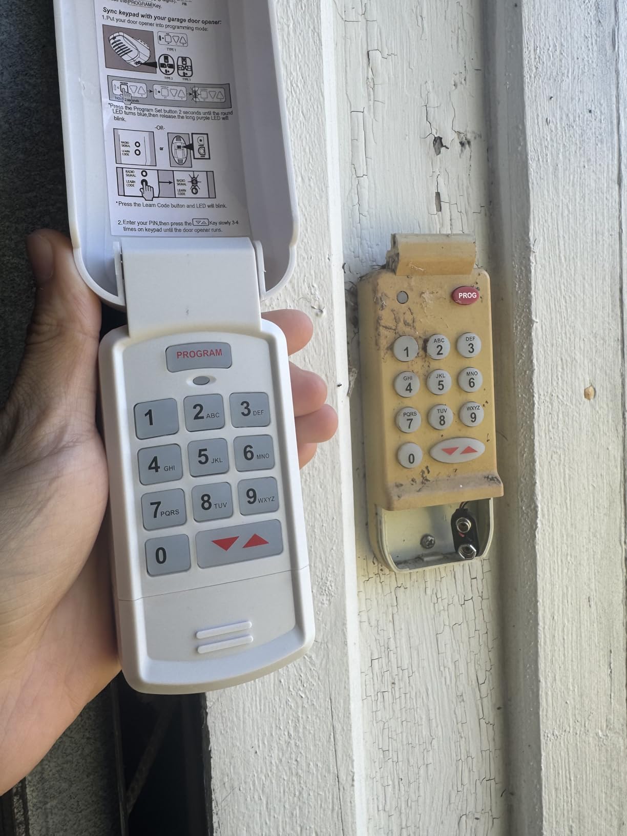 OKP-BX Wireless Overhead Door Keypad - Compatible with Legacy Python Odyssey Destiny Phantom Garage Door Opener customer photo 1