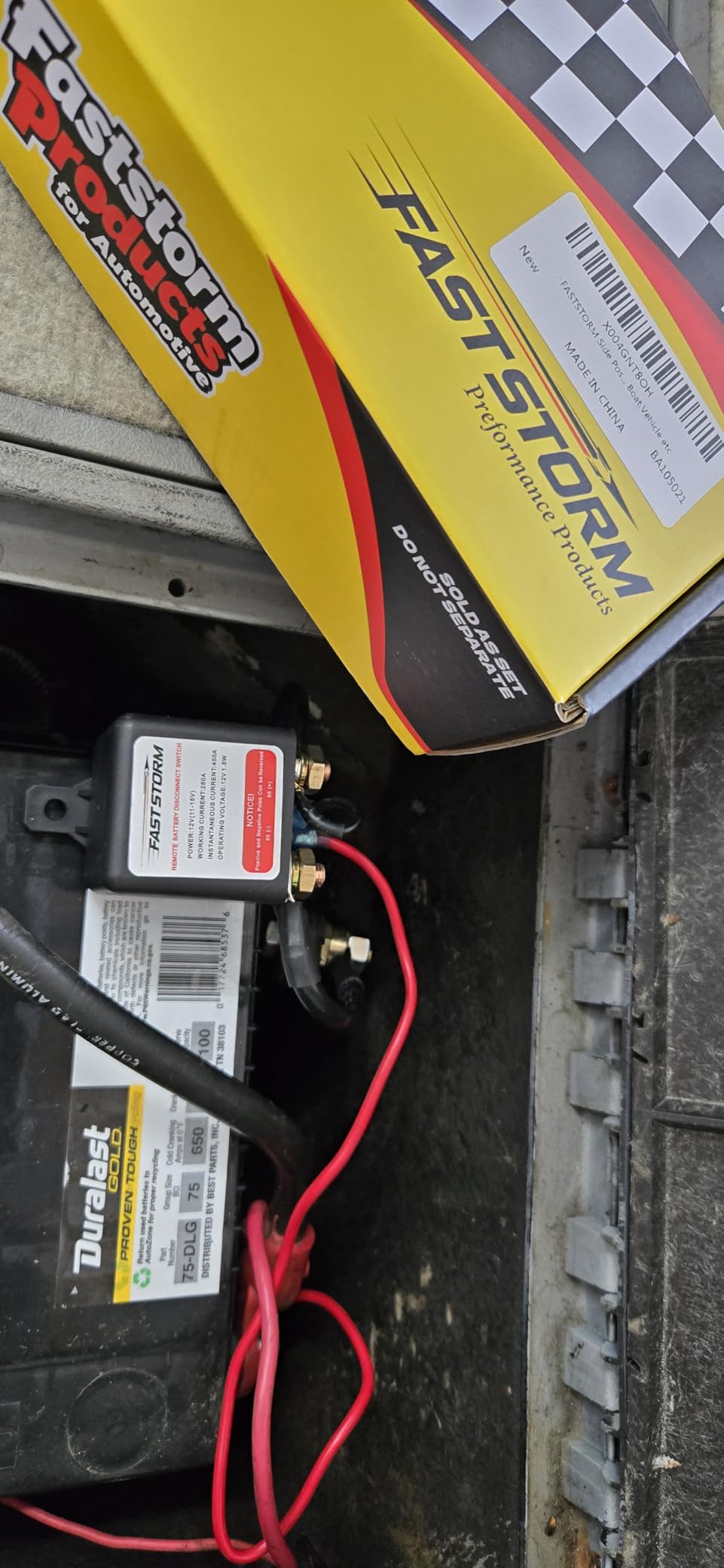 Side Post Remote Battery Disconnect Switch 12V, 250A Negative Battery Cut Off Switch Anti-Theft Kill Switch Kit Upgrade Prevent Battery Drain for Car Truck, RV Auto, Boat,Vehicle etc customer photo 1