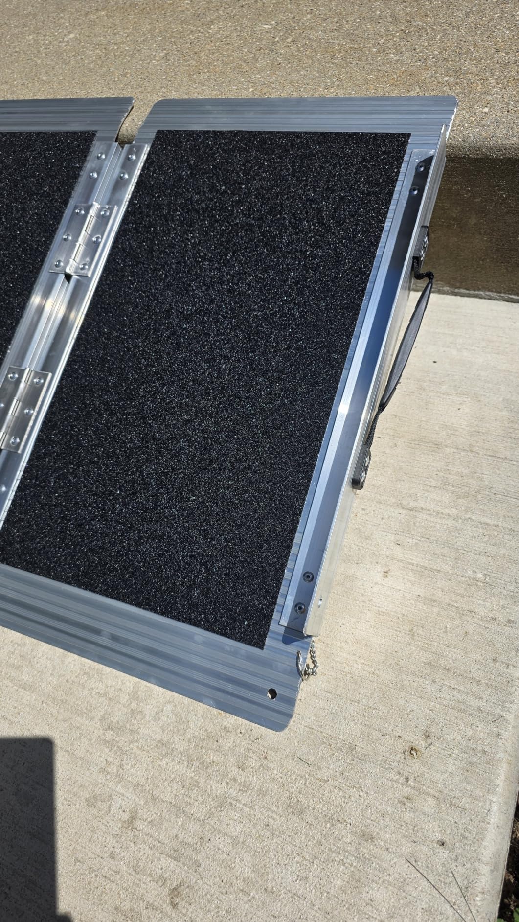 4FT Long Wheelchair Ramp for High Steps & Van Loading - Extra Stable Aluminum Ramp, Creates Gentler Slope for 4 to 12 Inch Height, 800 lbs Capacity customer photo 1