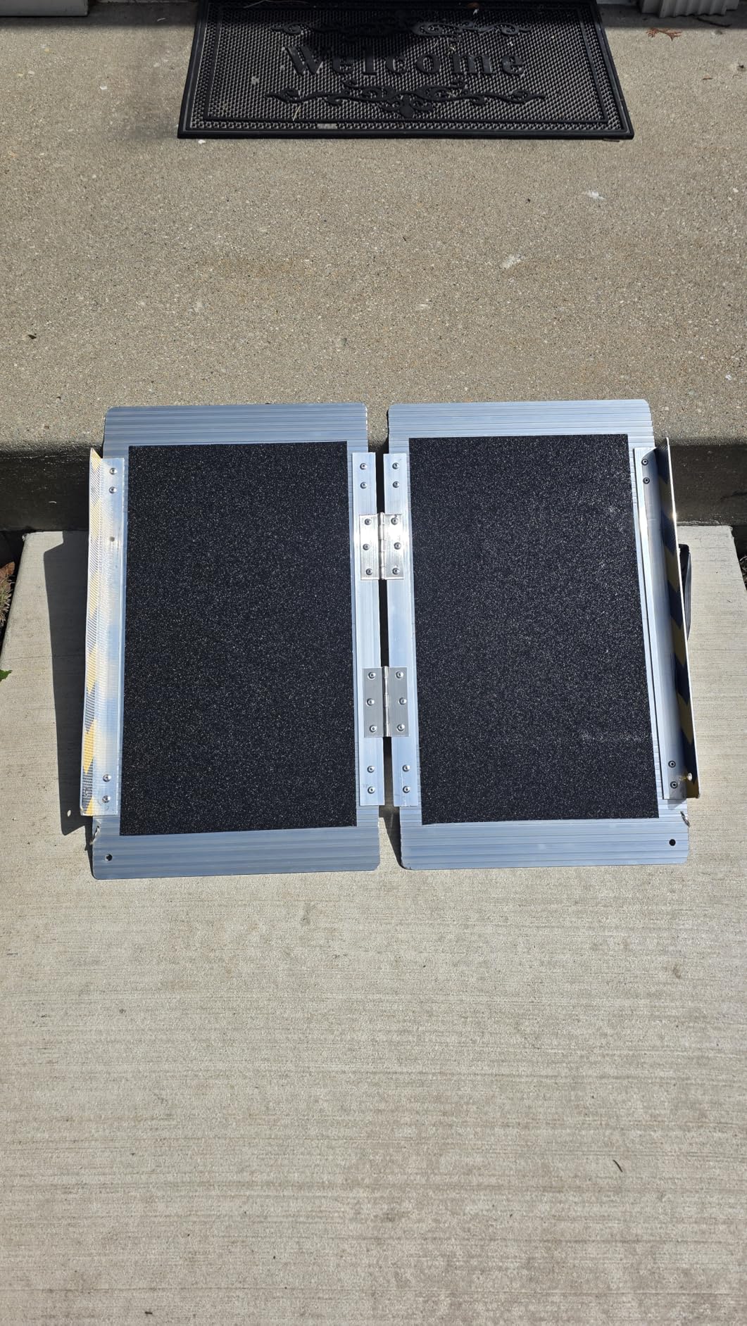 4FT Long Wheelchair Ramp for High Steps & Van Loading - Extra Stable Aluminum Ramp, Creates Gentler Slope for 4 to 12 Inch Height, 800 lbs Capacity customer photo 2