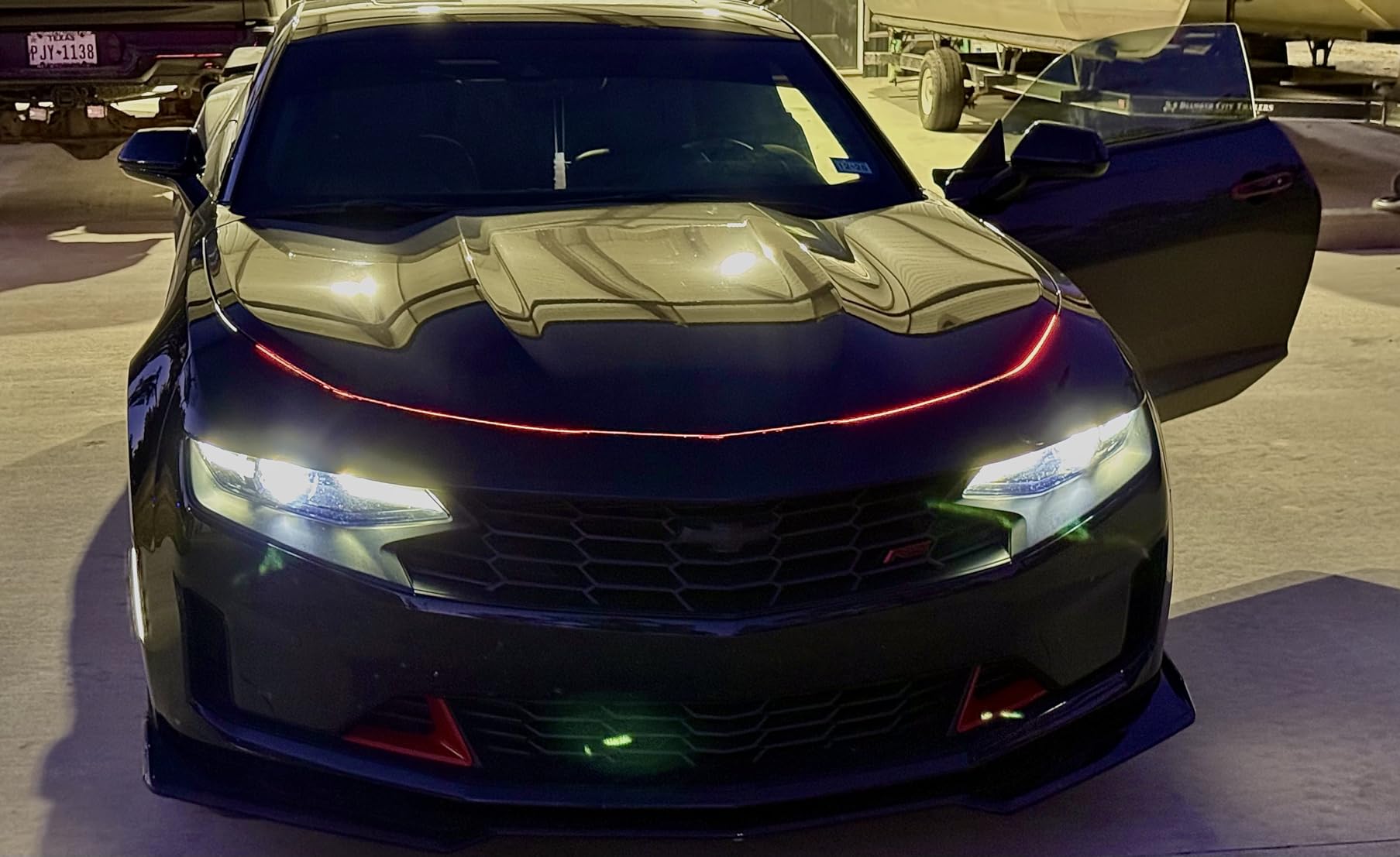 71 Inch Exterior Car LED Hood Light Strip, 12V Dynamic Scan Start Up Daytime Running Light Strip, Waterproof Car LED Strip Light Flexible DRL Hoodbeam Lights Strips Kit for Cars Trucks SUVs (White) customer photo 1