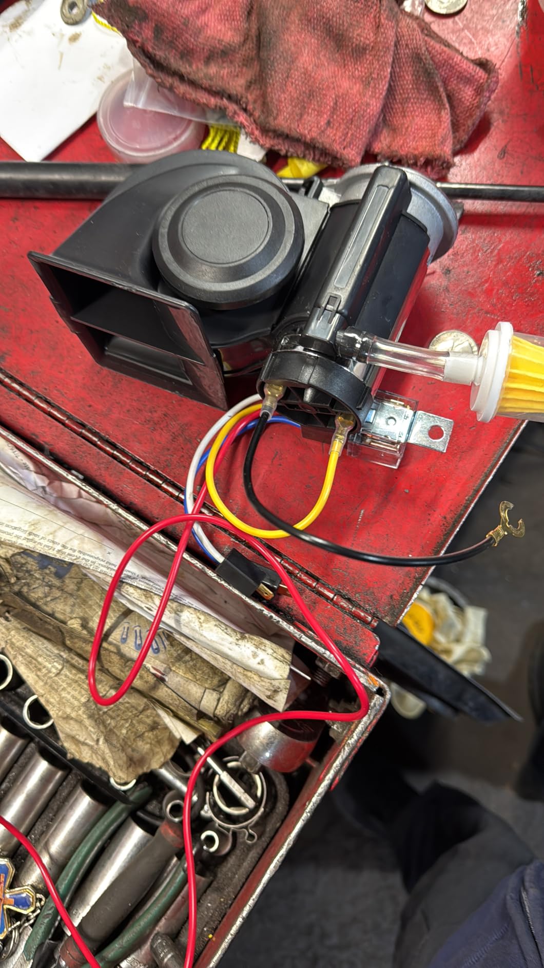 FARBIN Air Horn for Truck, Compact Train Horn, Electric Car Horn 12V 150db Super Loud with Wiring Harness customer photo 1