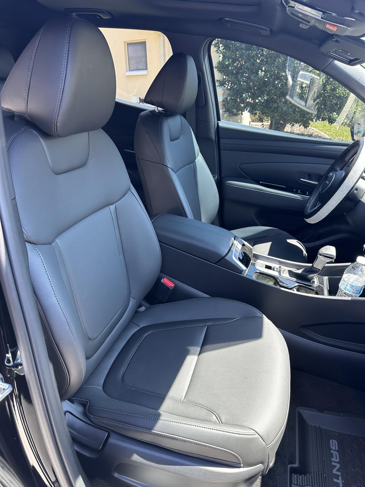 AOMSAZTO Car Seat Covers Fit for Hyundai Palisade 2020 2021 2022 2023 2024 2025 2026 Leather Car Seat Cover Seat Cushion Protector Airbag Compatible Waterproof 2 Front Seats Beige customer photo 2