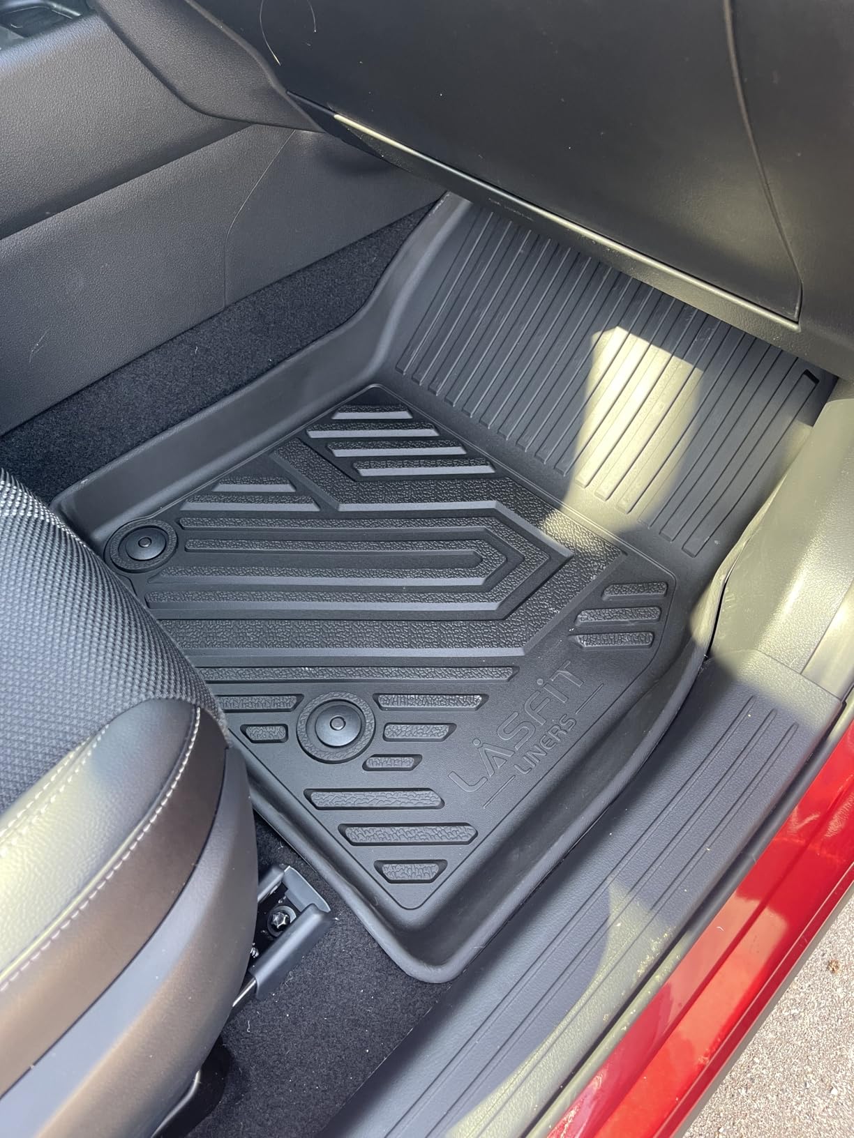 LASFIT Floor Mats & Backrest Mats & Cargo Mat for Kia Sorento 2026 2025 2024 2023 2022 2021 (Not Fit for Hybrid & PHEV) All Weather TPE Custom Fit Floor Liners Full Set Car Mats Acessoires, Black customer photo 1
