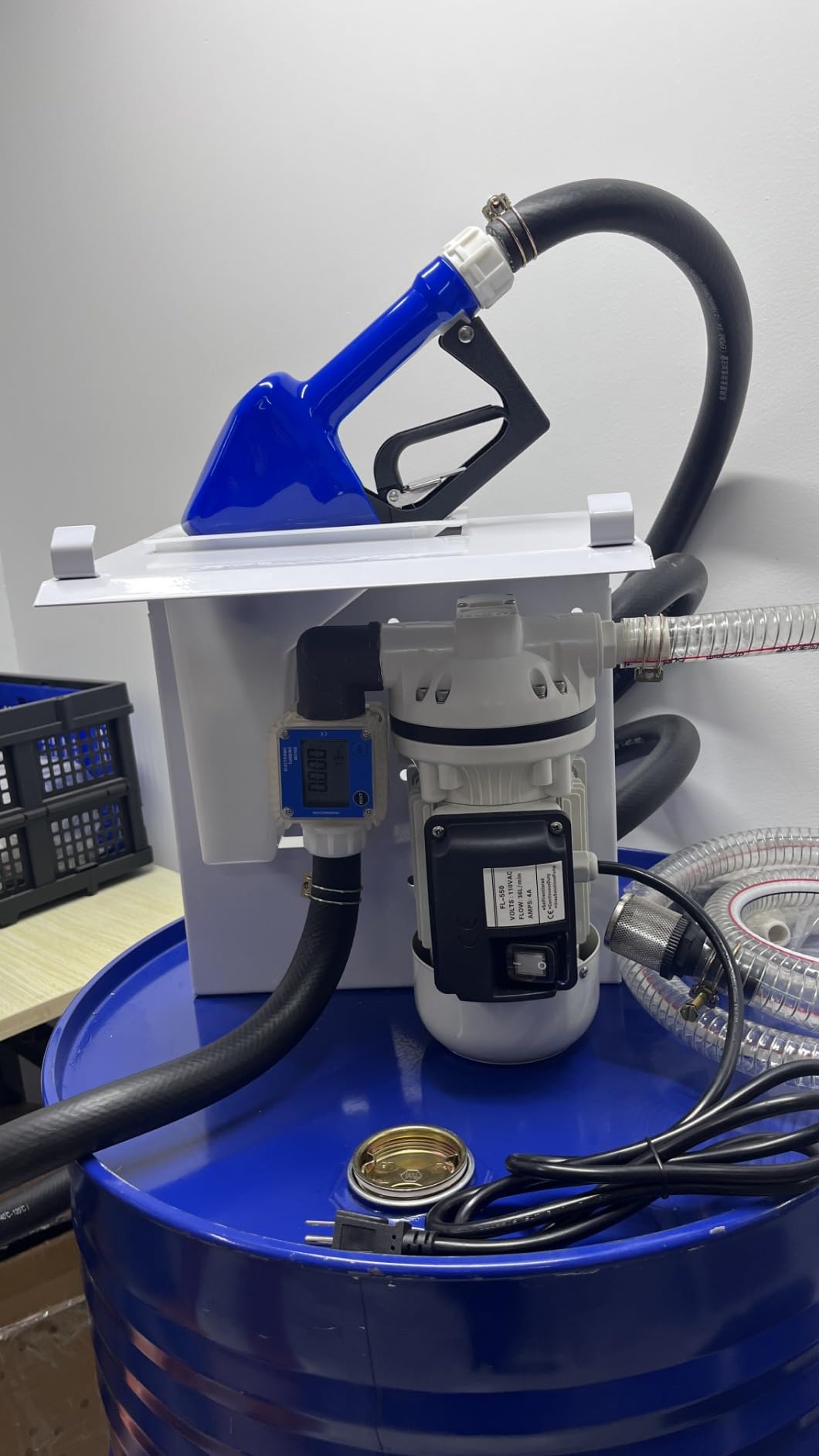 AC 110V-120V DEF Transfer Pump Kit. 400W, 10.6 GPM (40 LPM), 23 PSI DEF Pump Kit Compatible with U.S. Plug. Includes Urea Gun, K24 Flowmeter & Accessories customer photo 1